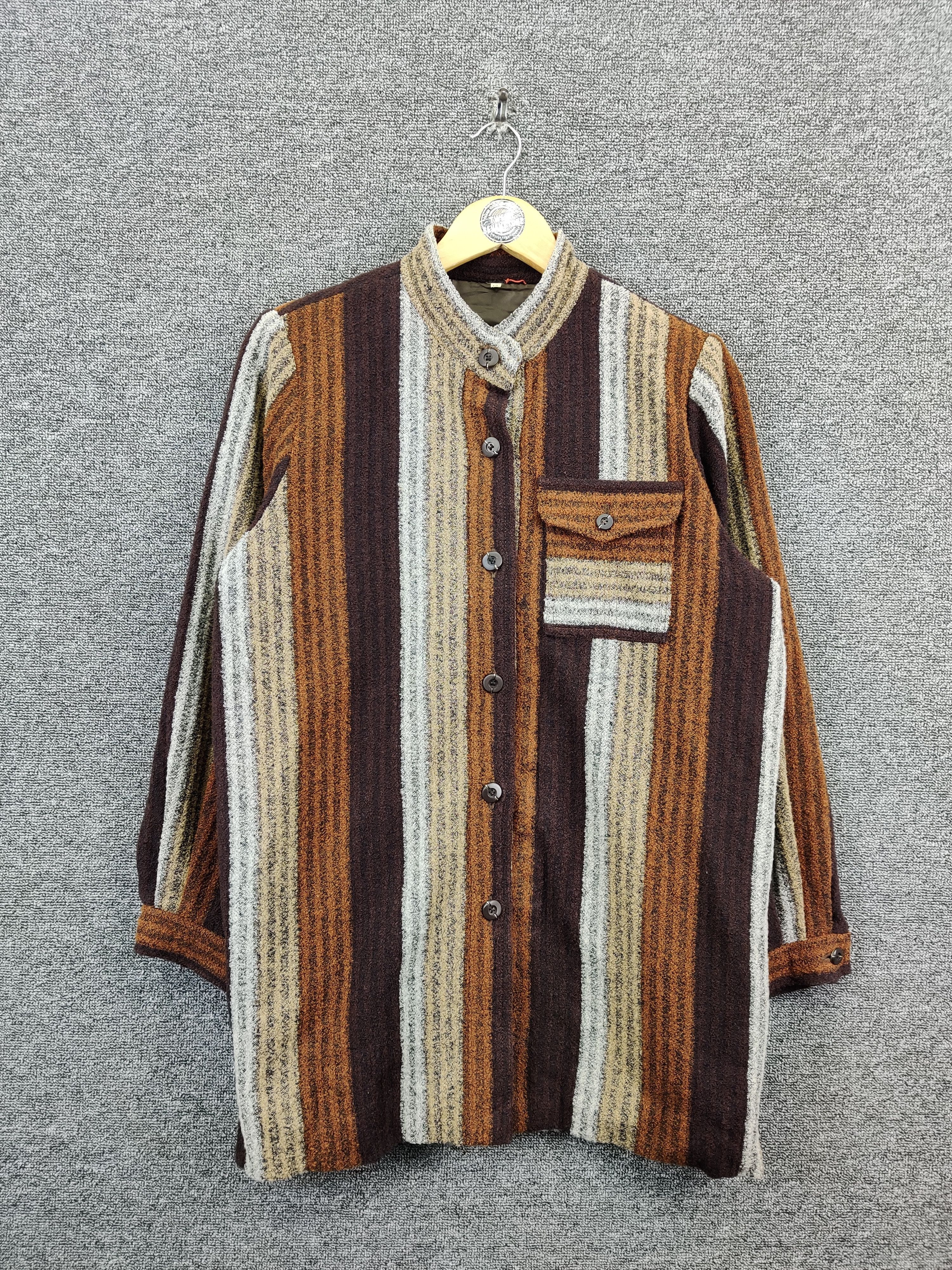 The Unbranded Brand Vintage Unbranded Wool Single Pocket Button Up Jacket Size US L / EU 52-54 / 3 - 1 Thumbnail