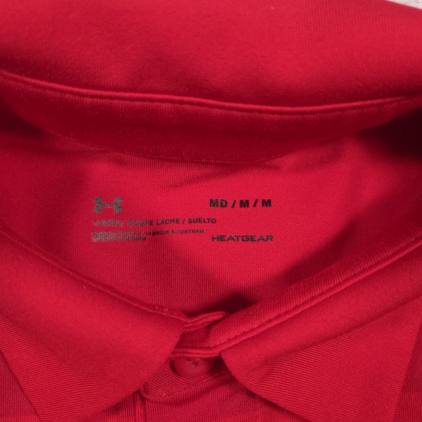 Under Armour Under Armour Polo Shirt Mens Medium Red Striped HeatGear Golf Performance Top Size US M / EU 48-50 / 2 - 5 Thumbnail