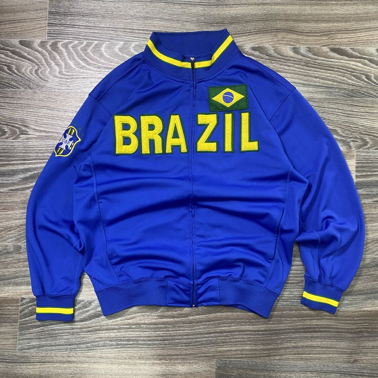 Japanese Brand × Vintage BRAZIL VINTAGE Y2K ZIP UP Sweatshirt Size US XXL / EU 58 / 5 - 1 Thumbnail