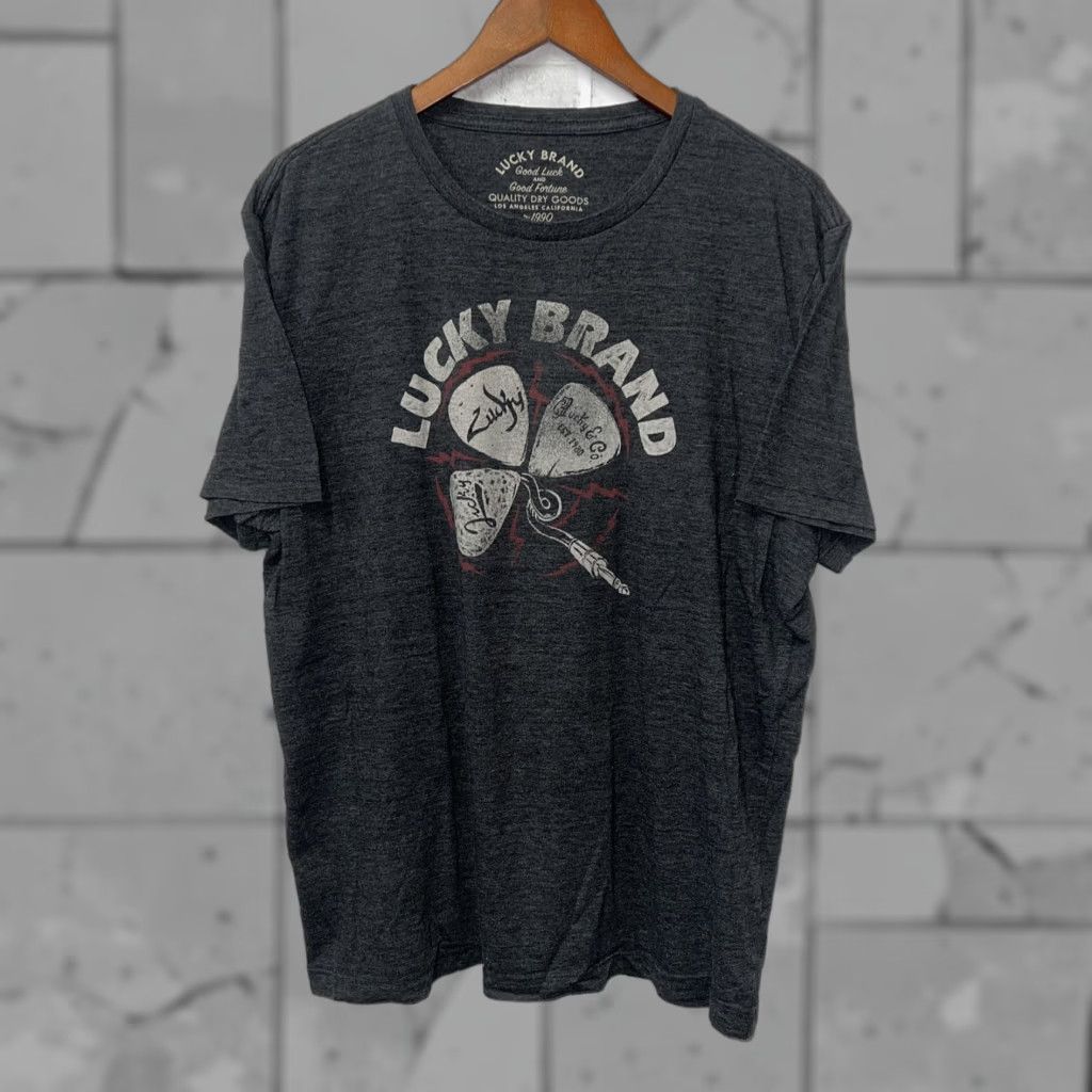 Lucky Brand Lucky Brand T-Shirt Mens XL Gray Regular Fit Size US XL / EU 56 / 4 - 1 Thumbnail