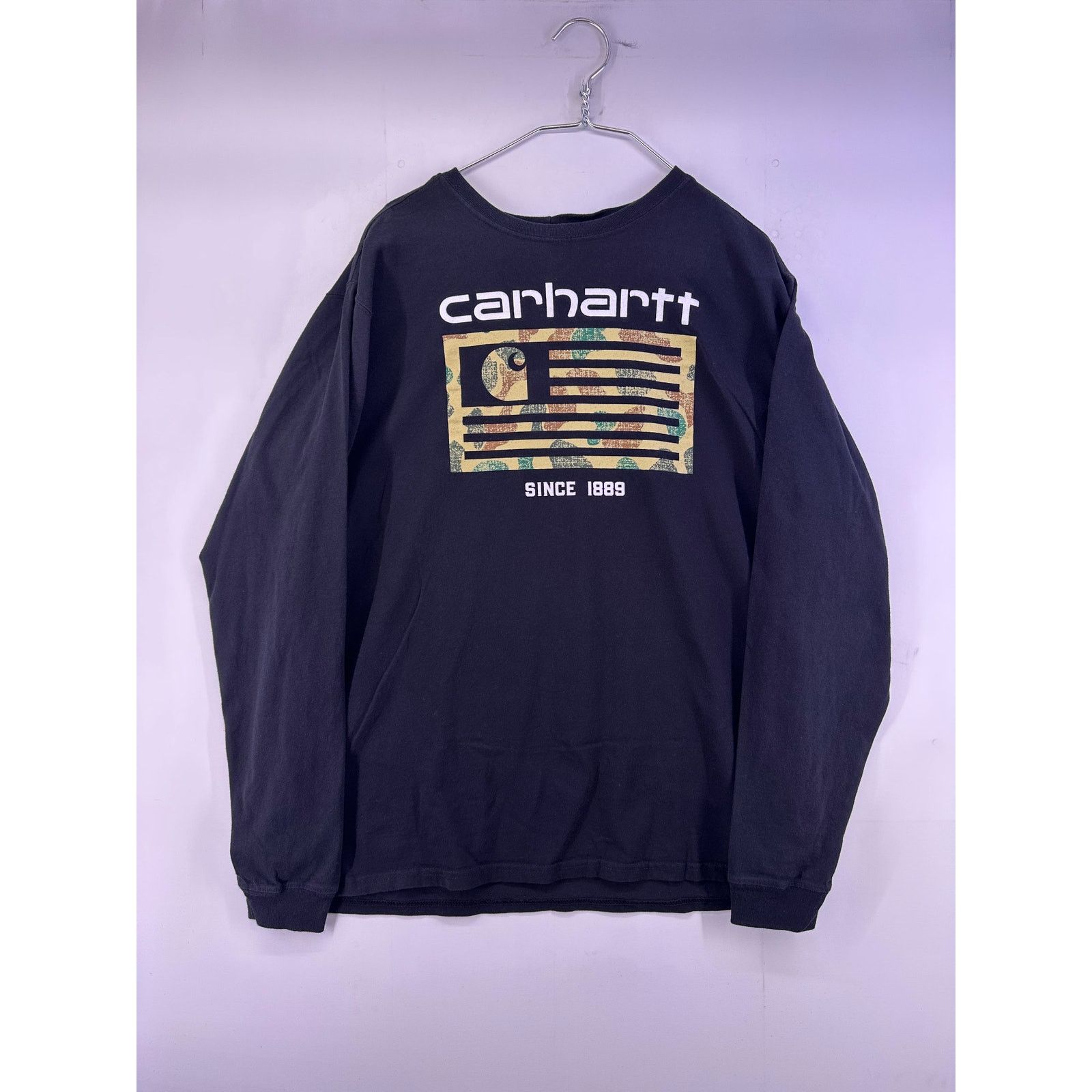 Carhartt Carhartt Camo Flag Black Long Sleeve Shirt Size XL Tall Size US XL / EU 56 / 4 - 2 Thumbnail