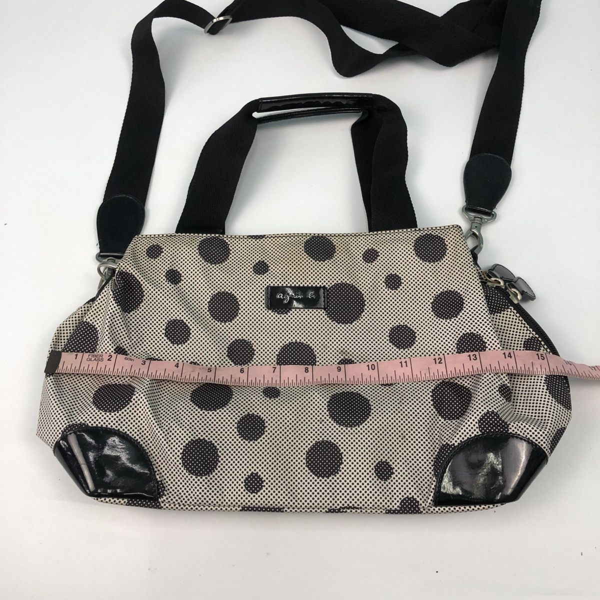agnes b. AGNES B. POLKADOT TWO WAY HANDBAG CROSSBODY Size ONE SIZE - 14 Thumbnail