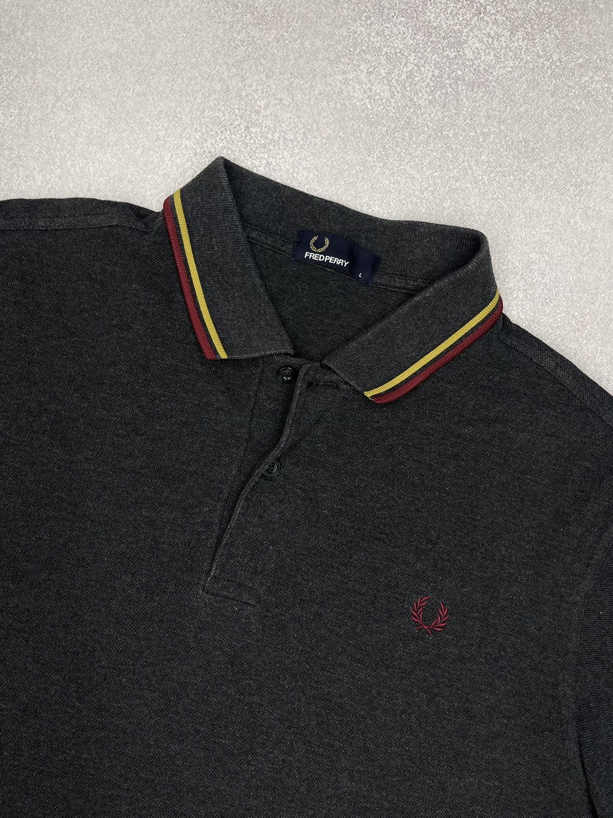 Fred Perry Mens Fred Perry Polo Grey Y2K Size L Size US L / EU 52-54 / 3 - 4 Thumbnail