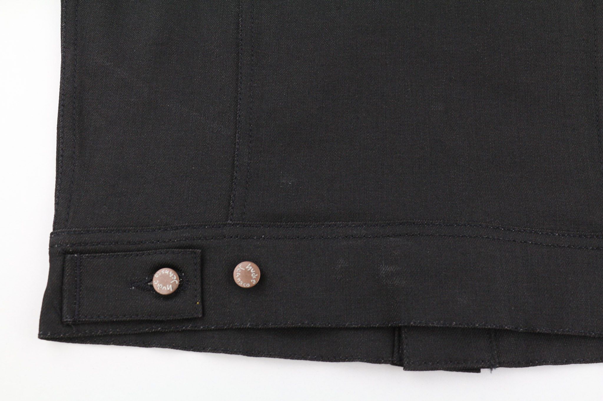 Nudie Jeans CONNY XS Dry Back Coated Polo Neck Logo Denim 81603 Size US XS / EU 42 / 0 - 10 Thumbnail
