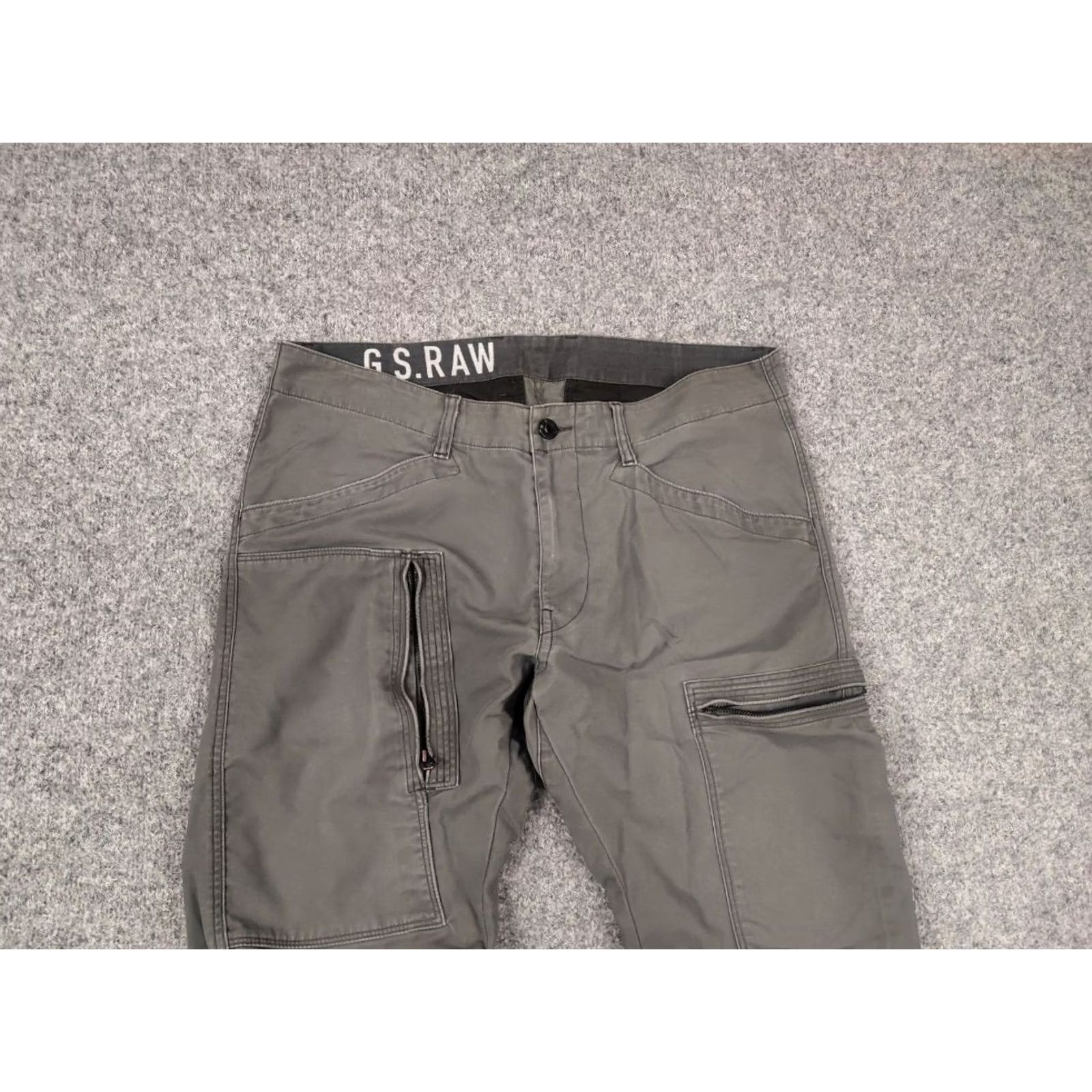 G-Star VINTAGE G-Star Powel 3D Multi pocket Cargo Zip Pants 36 Gray CN Cotton Casual Travel Workwear Men 90s 2000s Style Size US 36 / EU 52 - 6 Thumbnail