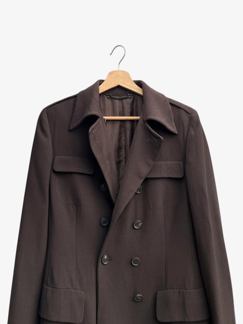 Gucci 1996 Gucci Tom Ford Double Breasted Wool-Blend Coat Size M / US 6-8 / IT 42-44 - 9 Thumbnail
