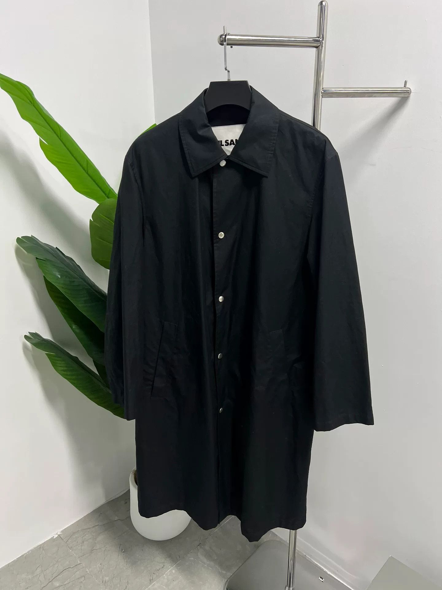 Jil Sander jil sander black logo trench coat Size US L / EU 52-54 / 3 - 1 Thumbnail