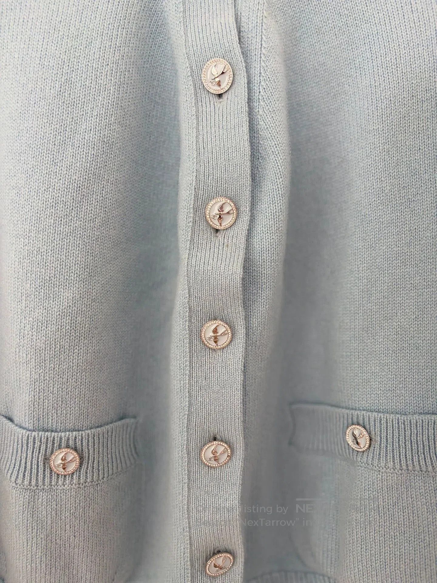 Chanel Chanel 25S Blue Cashmere Cardigan. Size US S / EU 44-46 / 1 - 3 Thumbnail