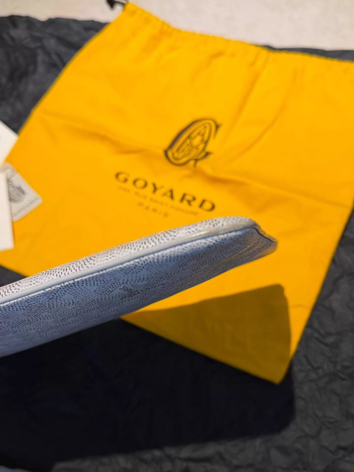 Goyard GOYARD SENAT Silver Goyard Print Canvas & Leather Clutch Size ONE SIZE - 2 Thumbnail