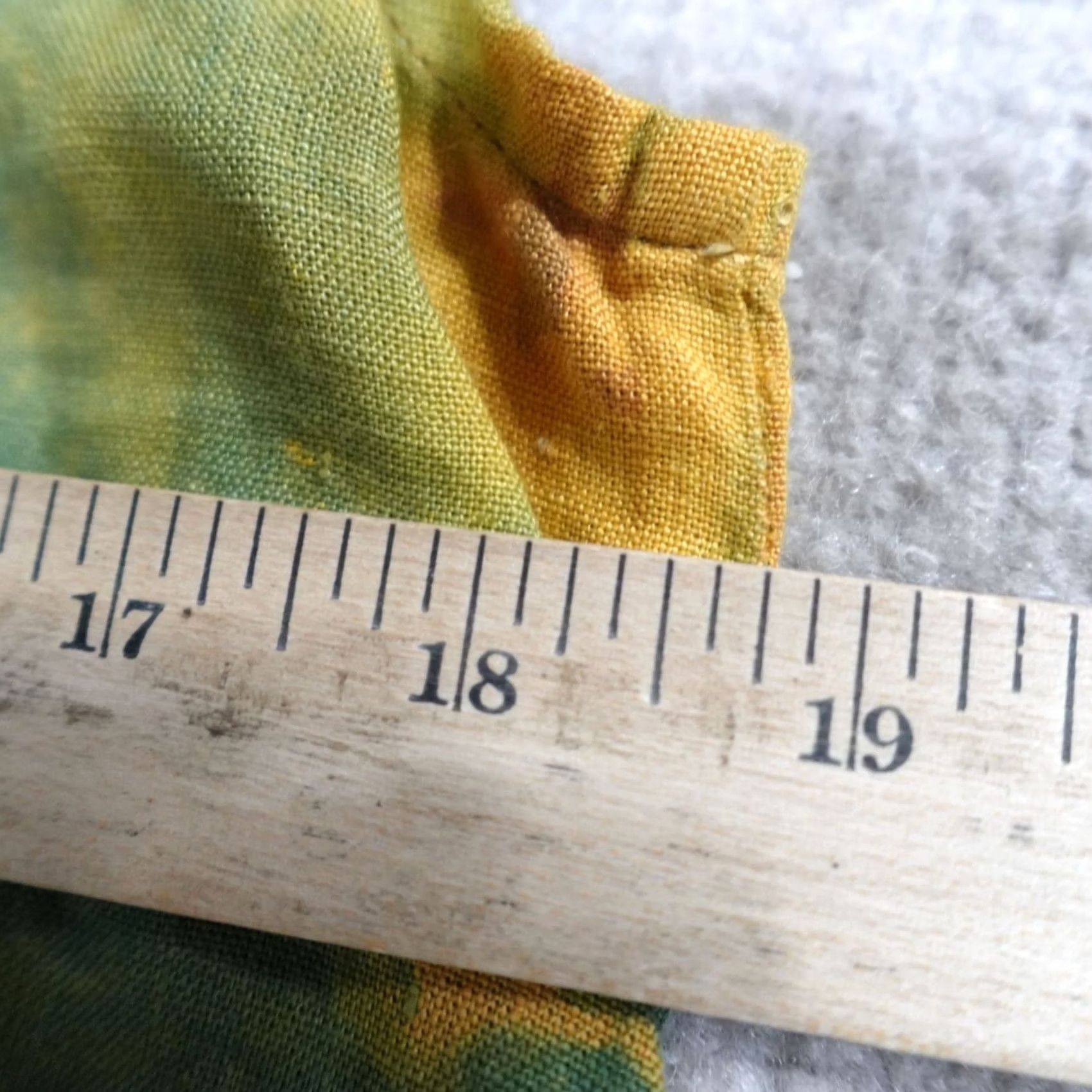 Vintage Garner Blue S Apron Dress Green Hand Dyed Cotton Linen Short Sundress Womens Size S / US 4 / IT 40 - 6 Thumbnail