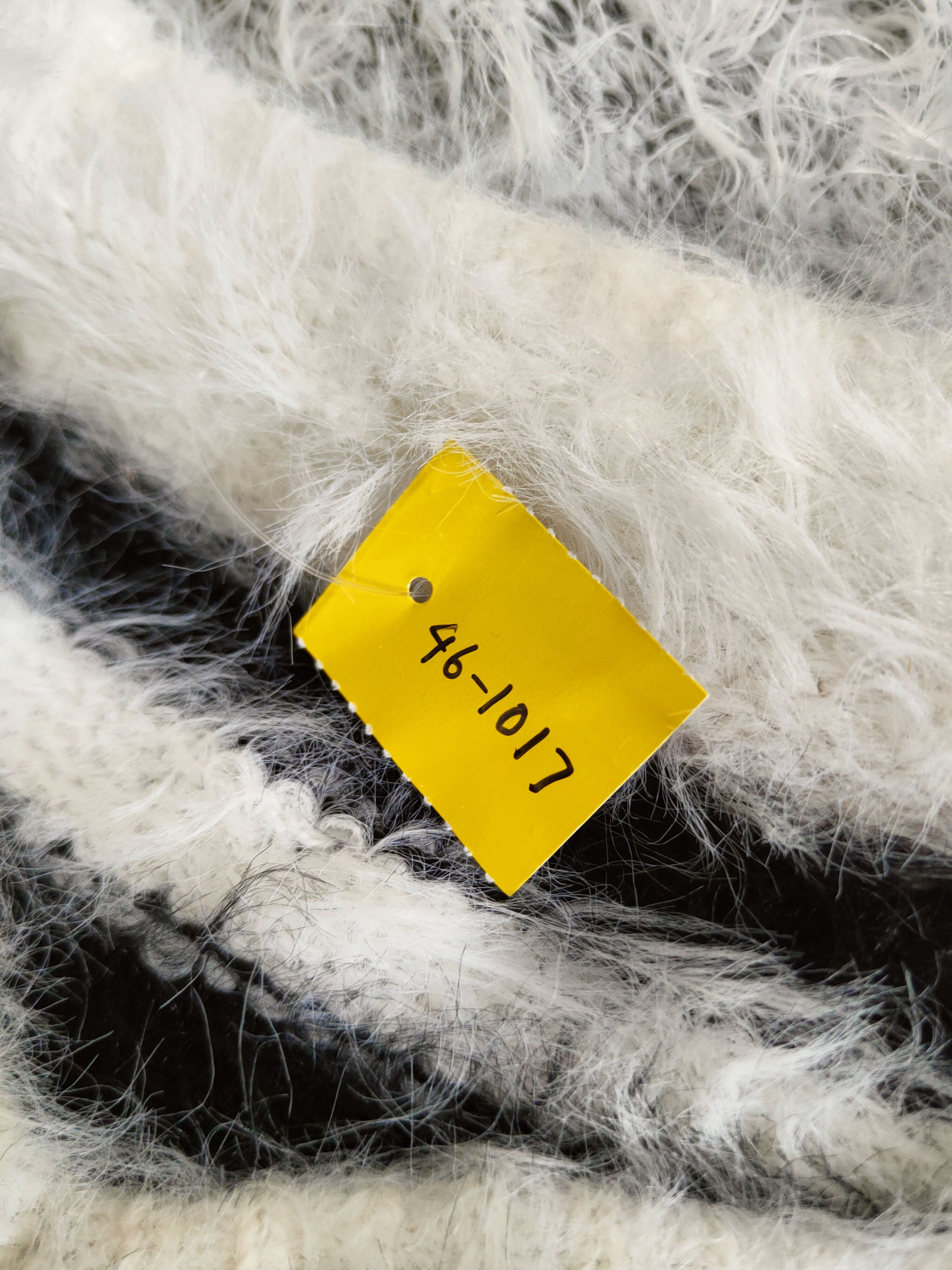 Japanese Brand DL Japan Black White shaggy Fur Mohair Knitwear #46-1017 Size L / US 10 / IT 46 - 12 Thumbnail