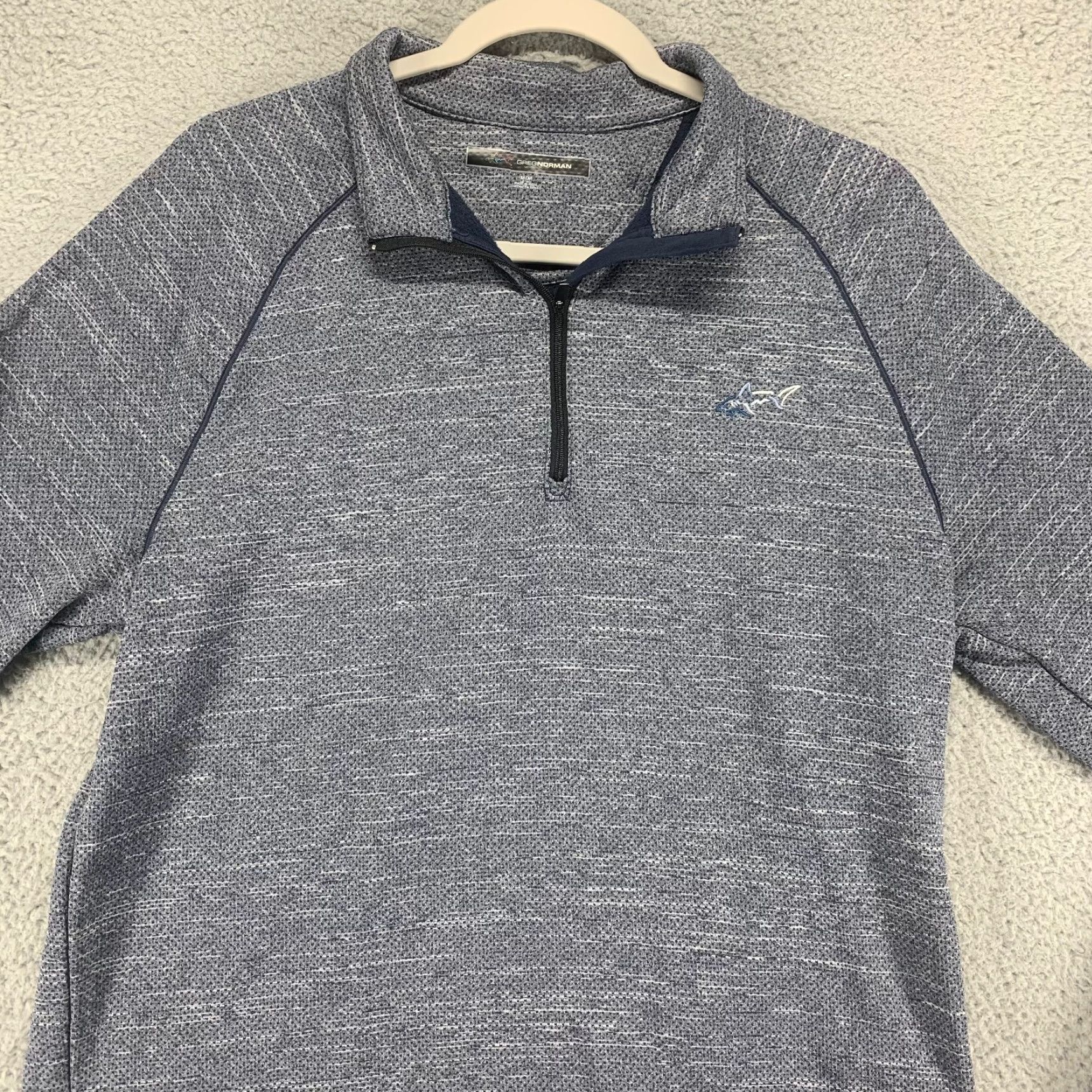 Vintage Greg Norman Mens Medium Gray Polyester Quarter Zip Pullover Sweater Size US M / EU 48-50 / 2 - 3 Thumbnail