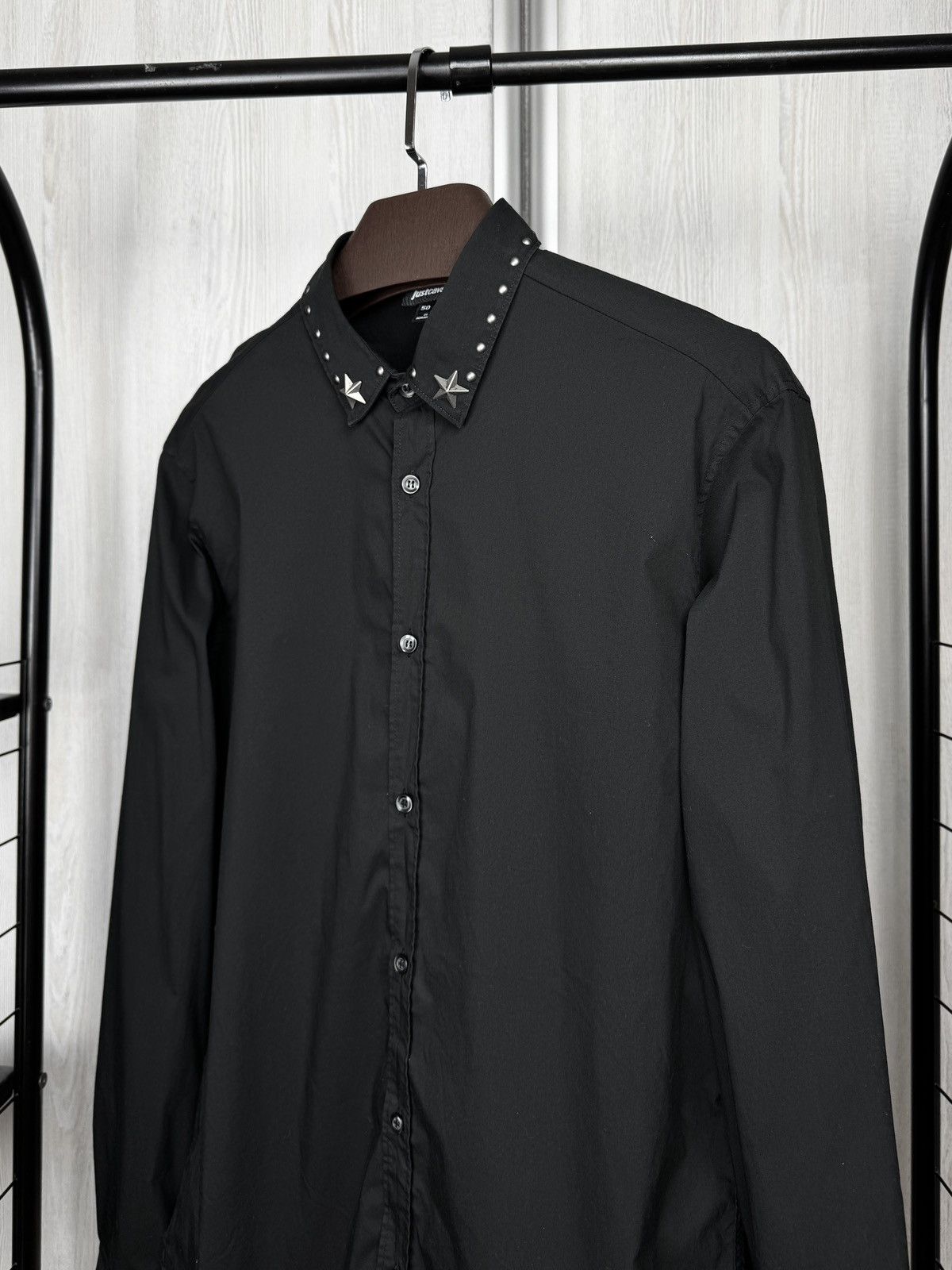 Just Cavalli Just Cavalli Black Studded Star Collar Shirt size 50 Size US M / EU 48-50 / 2 - 5 Thumbnail