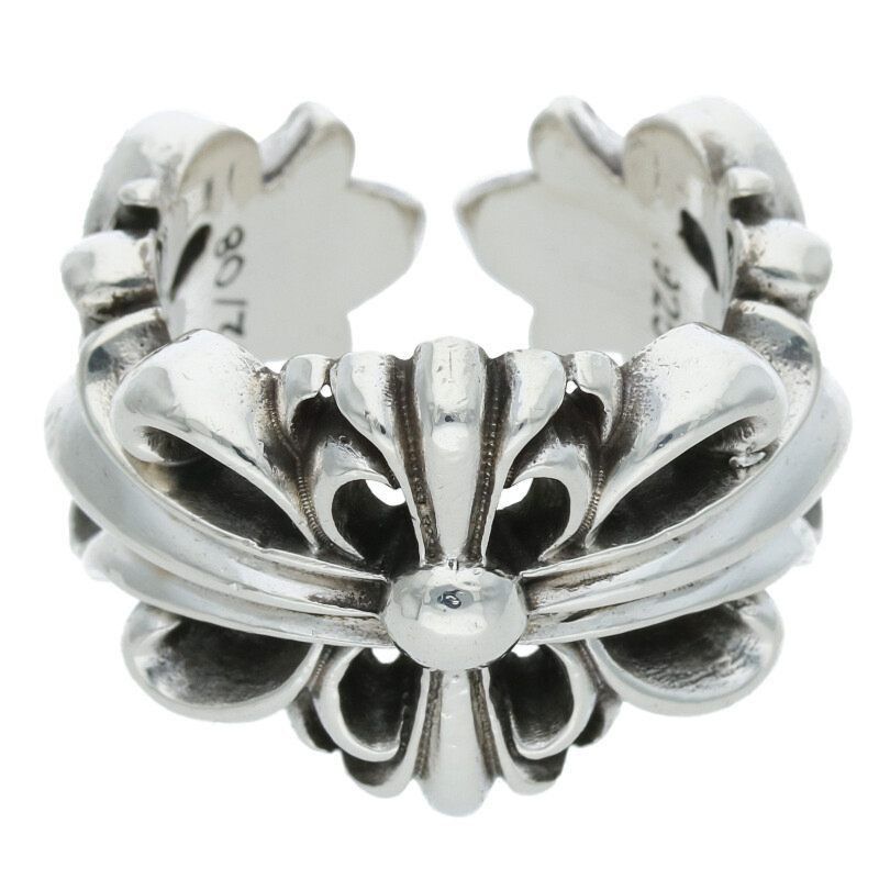 Chrome Hearts Chrome Hearts Double Floral Cloth Silver Ring Size ONE SIZE - 1 Thumbnail