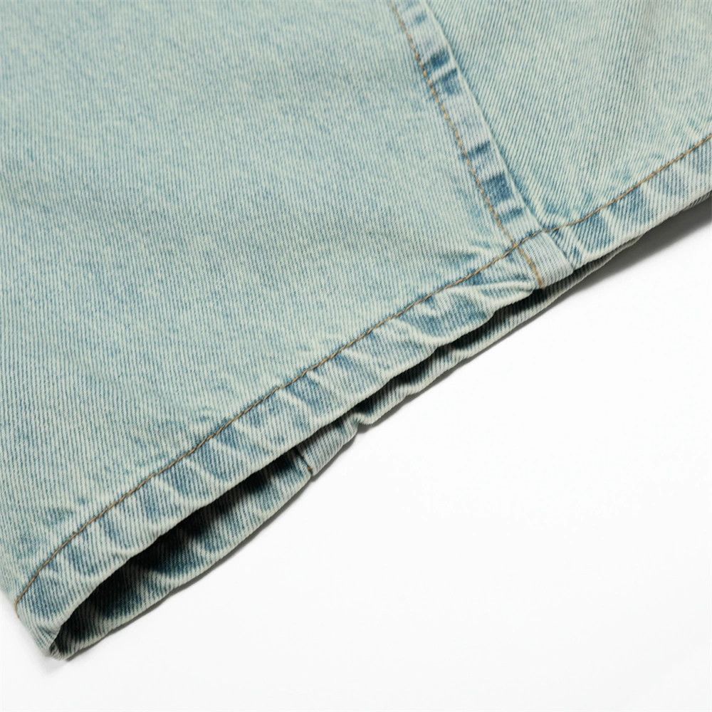Jean Vintage men's distressed heavy wash scimitar jeans Size US 32 / EU 48 - 6 Thumbnail