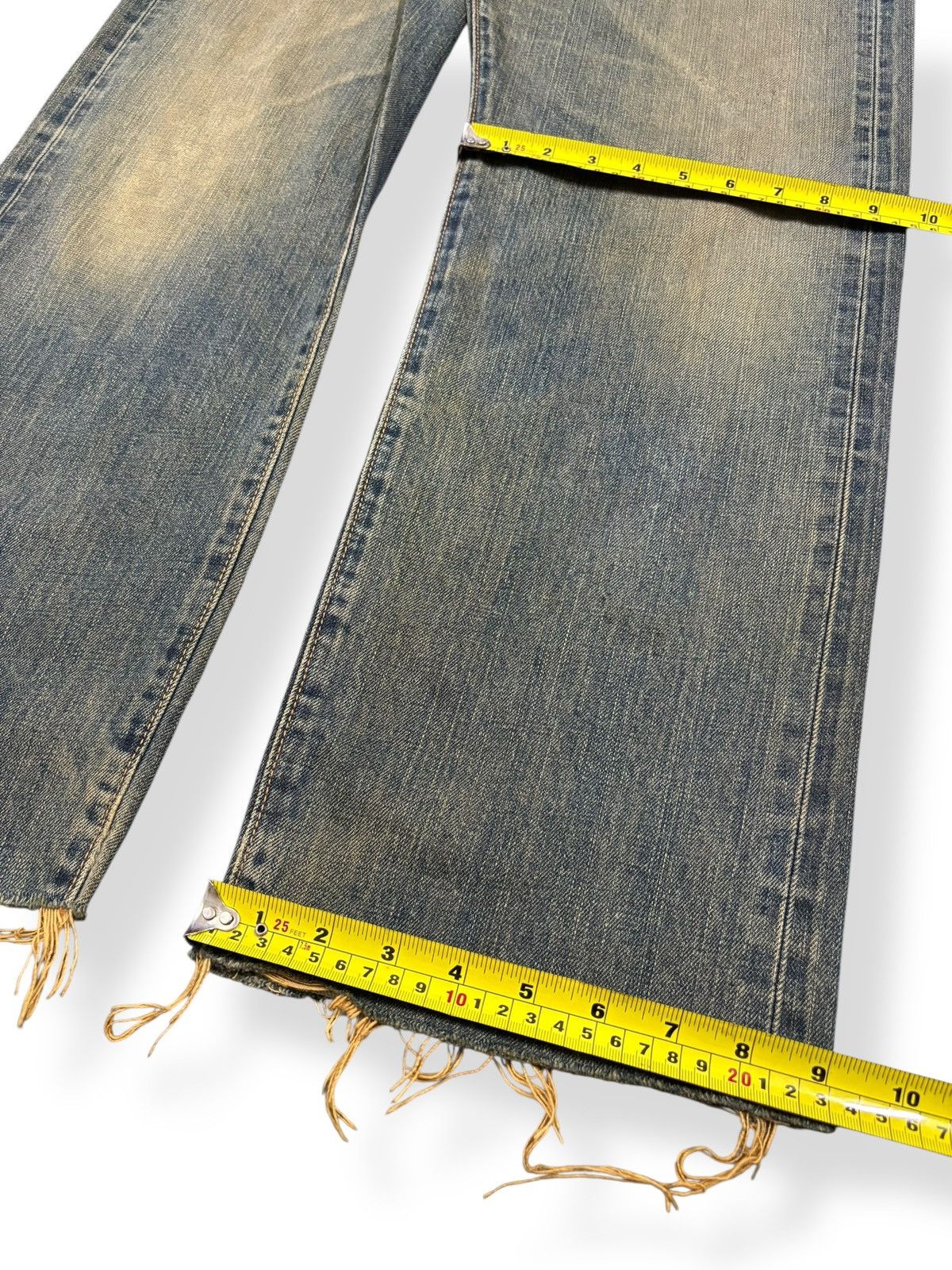 Edwin Vintage Edwin 505X Selvedge Mud Wash Baggy Frayed Leg Jeans Size US 30 / EU 46 - 18 Thumbnail