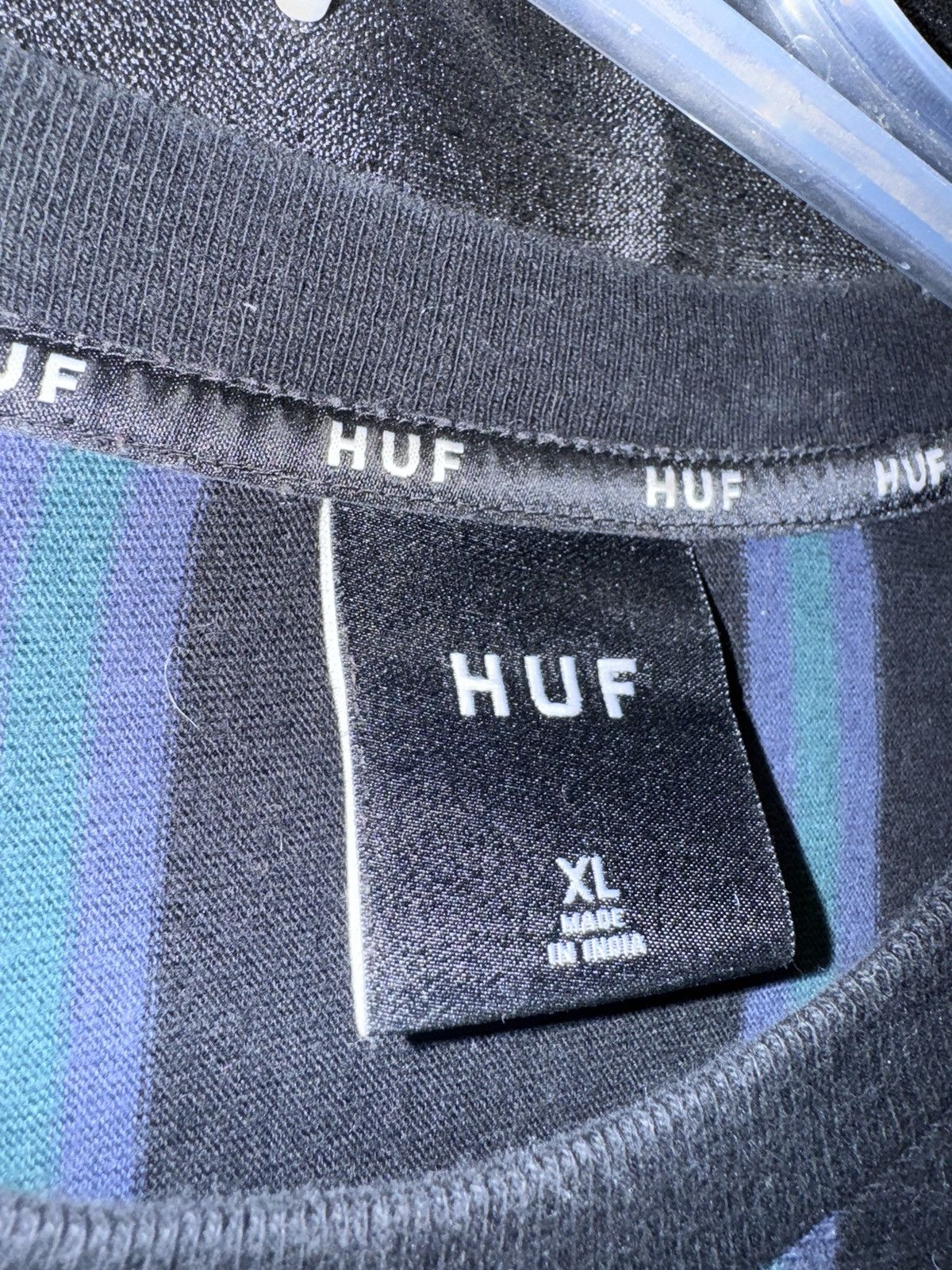 Huf ‘HUF’ stripped long sleeve Size US XL / EU 56 / 4 - 2 Thumbnail