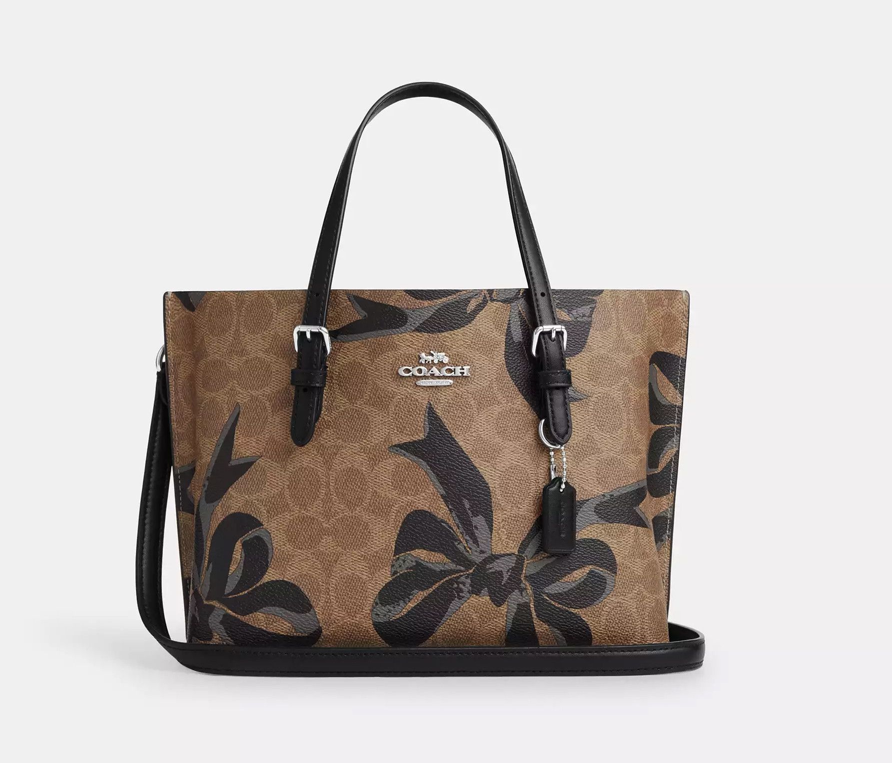 Coach Mollie Tote Bag 25 In Signature Canvas With Bow Print CZ767 Size ONE SIZE - 7 Thumbnail