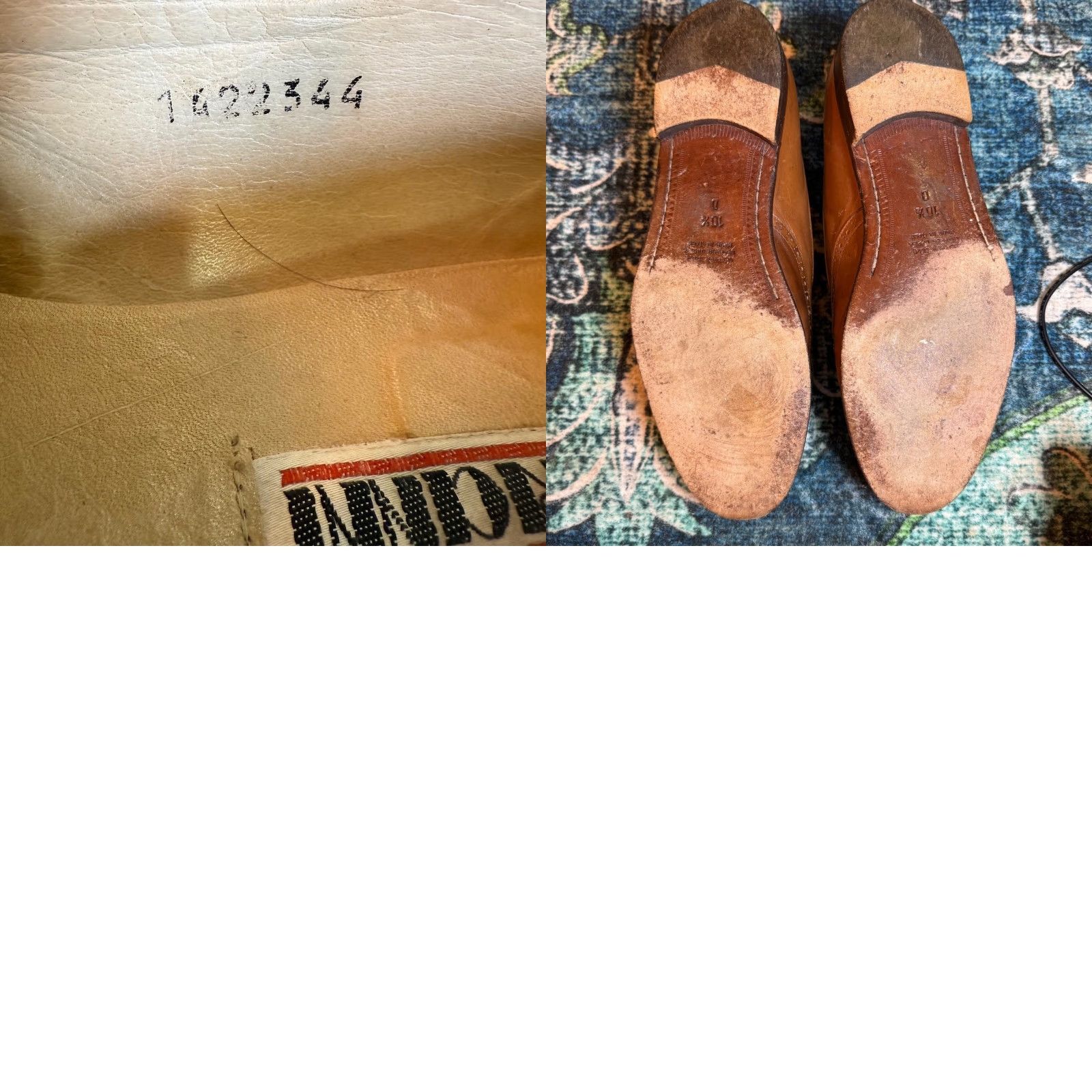 Vintage Rionni Tassel Loafers Men\'s‎ 10.5 Brown Leather Italy Made Quiet Luxury Vintage Men main image 2