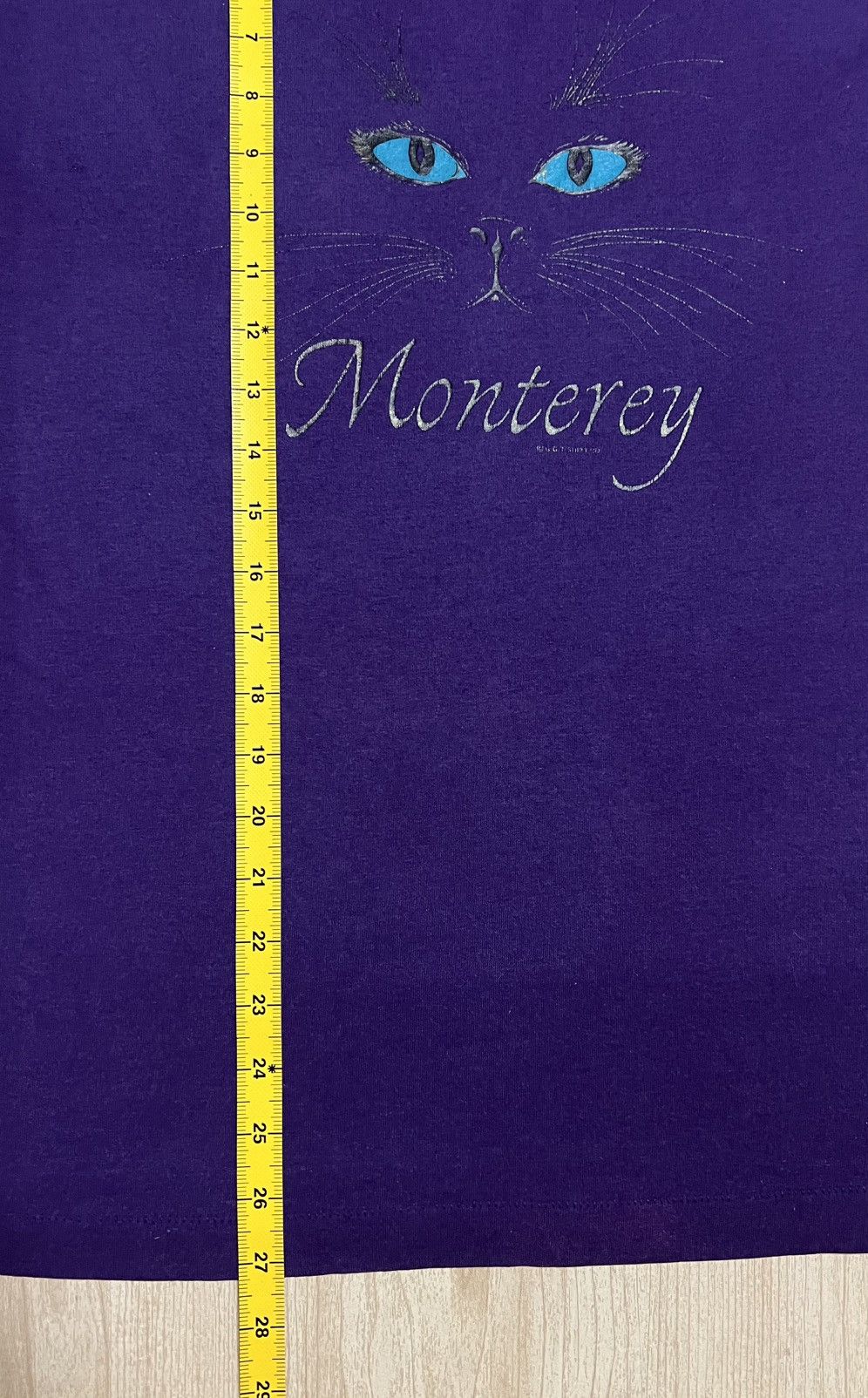 Other Vintage 1990 Monterey Cat Eyes Screen Stars USA Tee Size US L / EU 52-54 / 3 - 7 Thumbnail