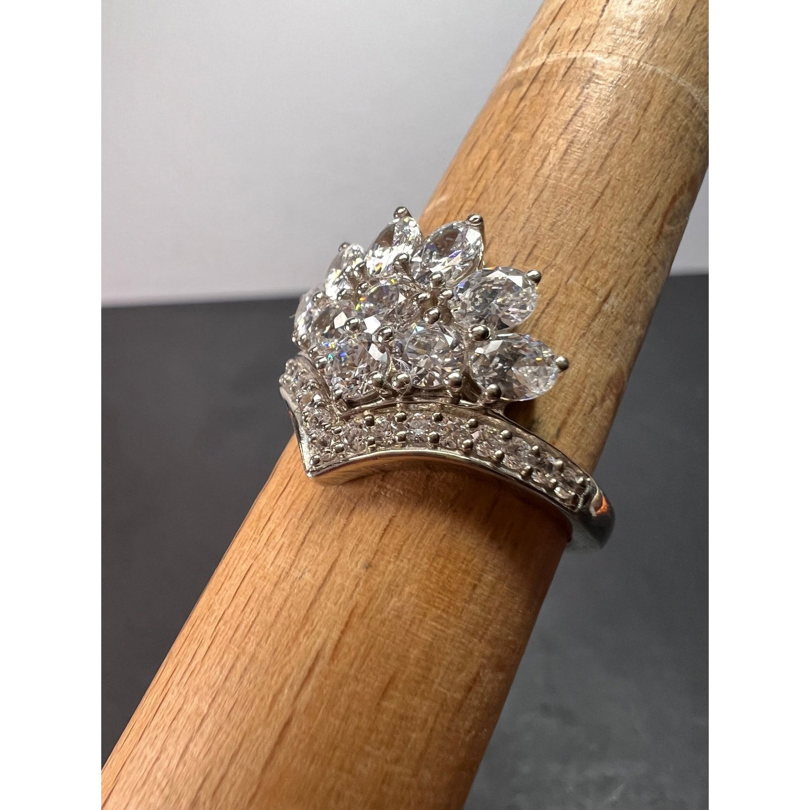 Other White CZ ring in rhodium over sterling silver size 9 Size ONE SIZE - 1 Thumbnail