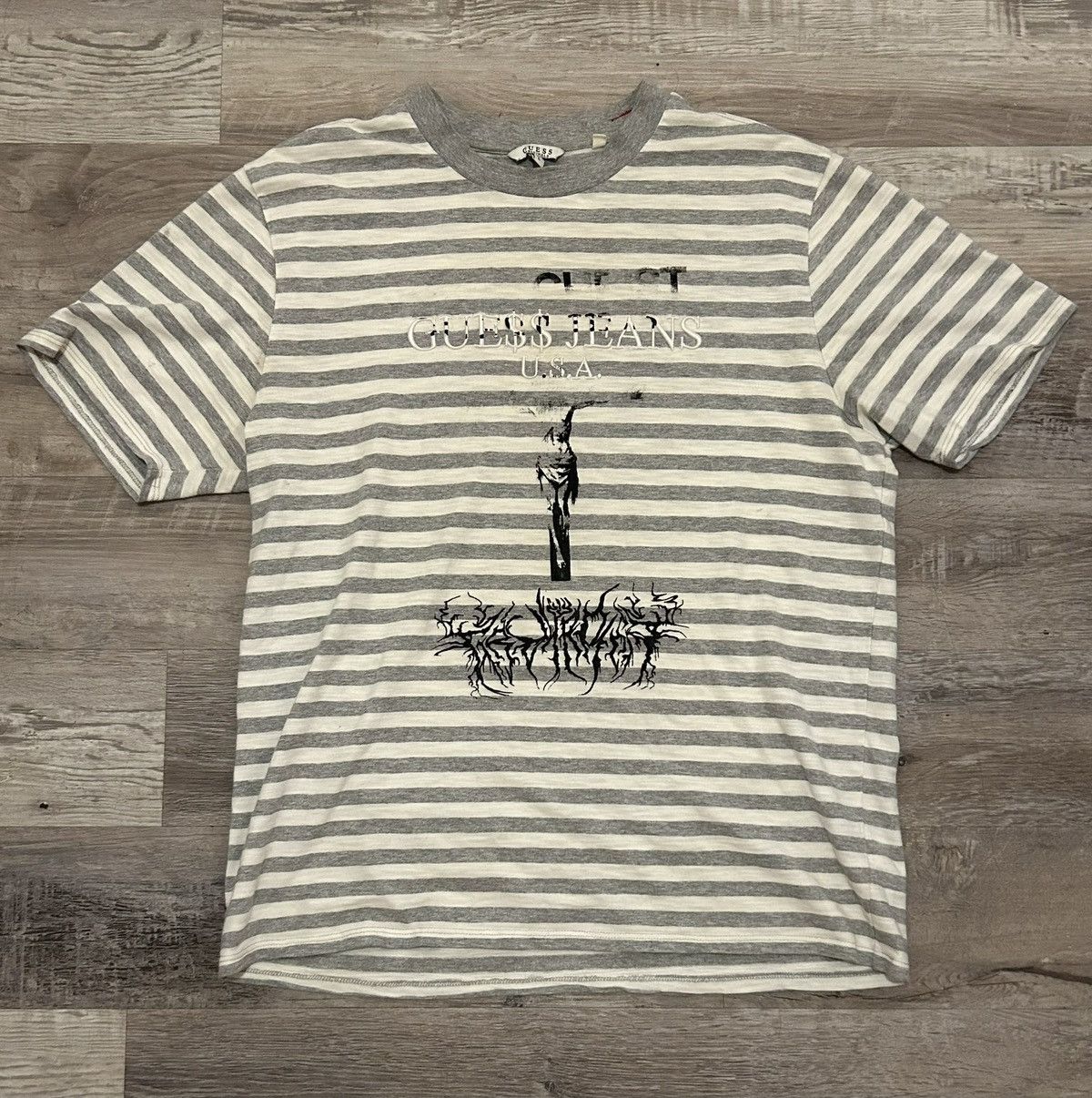 Guess × Vintage Striped custom Gue$$ shirt Size US L / EU 52-54 / 3 - 1 Thumbnail