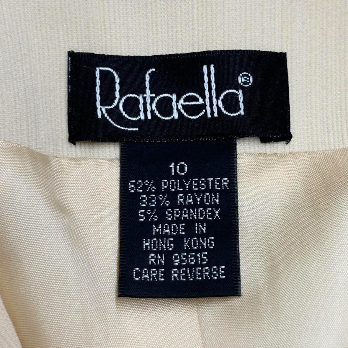 Vintage Vintage 90s Refaella Cream Beige Blazer Jacket Women Size 10 Size L / US 10 / IT 46 - 4 Thumbnail