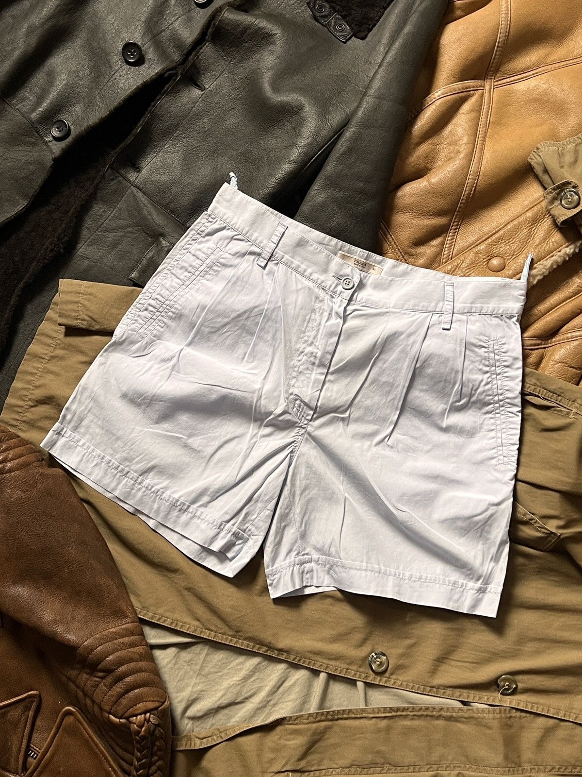 Prada Vintage Prada Light Blue Shorts IT40 Size 27" / US 4 / IT 40 - 3 Thumbnail