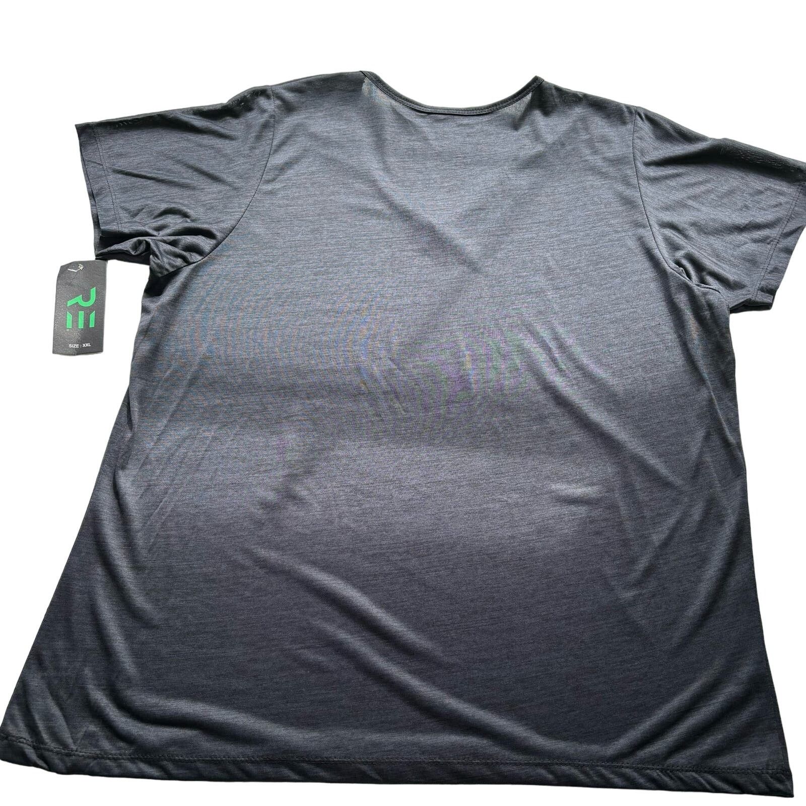 Other RE Real Essentials Charcoal Black Workout Shirt Size XXL NWT Size XXL / US 16-18 / IT 52-54 - 8 Thumbnail