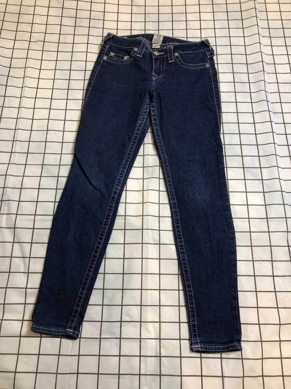 True Religion True Relion Johnny Dark Blue Wash Denim Jeans Women Size 28" / US 6 / IT 42 - 1 Thumbnail