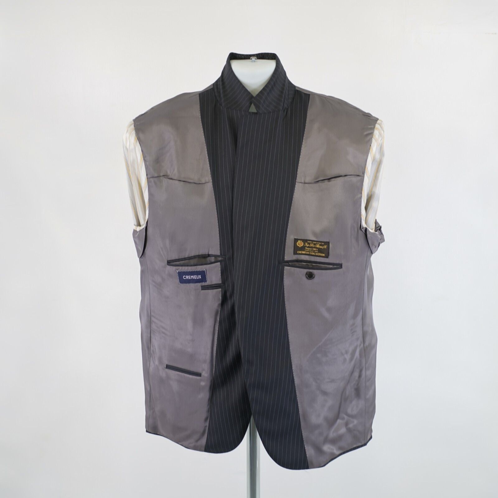 Loro Piana Loro Piana Cremieux Super 130s Wool Gray Striped Denver CT 4 Size 44S - 13 Thumbnail