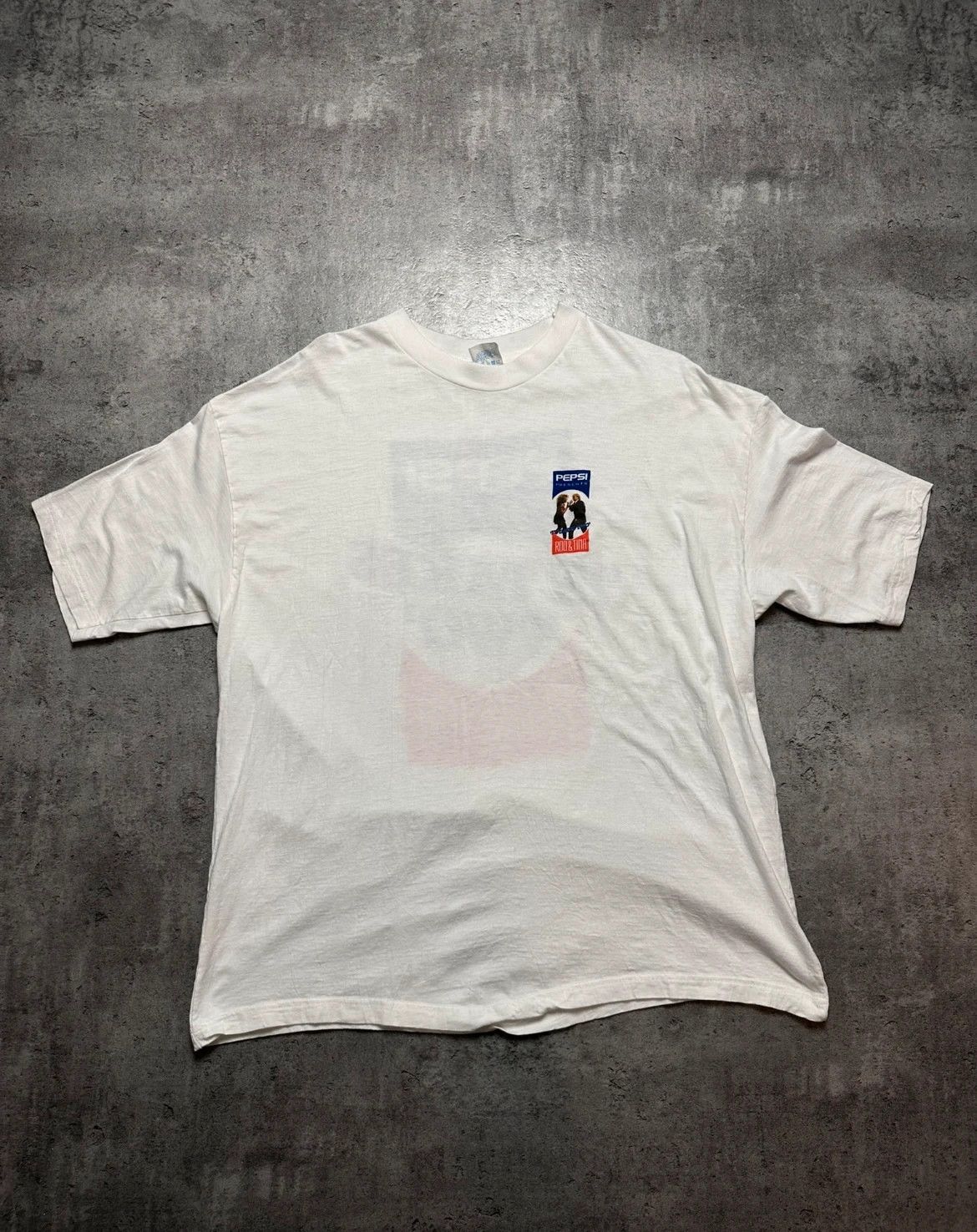 Vintage Vintage 90s tina turner & rod stewart pepsi tshirt Size US XL / EU 56 / 4 - 6 Thumbnail