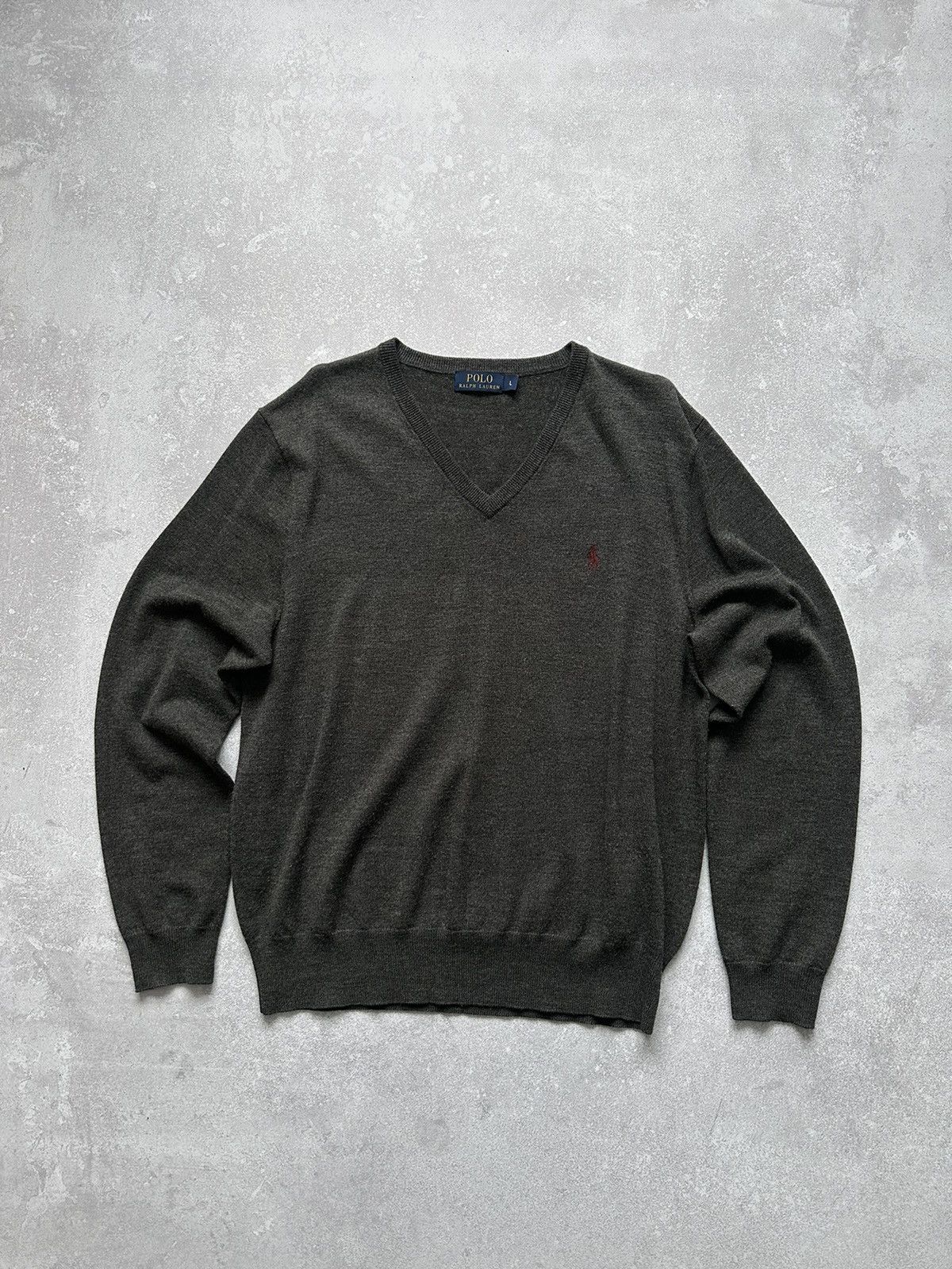 Polo Ralph Lauren × Vintage Sweater Polo Ralph Lauren Vintage size L V-neck Size US L / EU 52-54 / 3 - 1 Thumbnail
