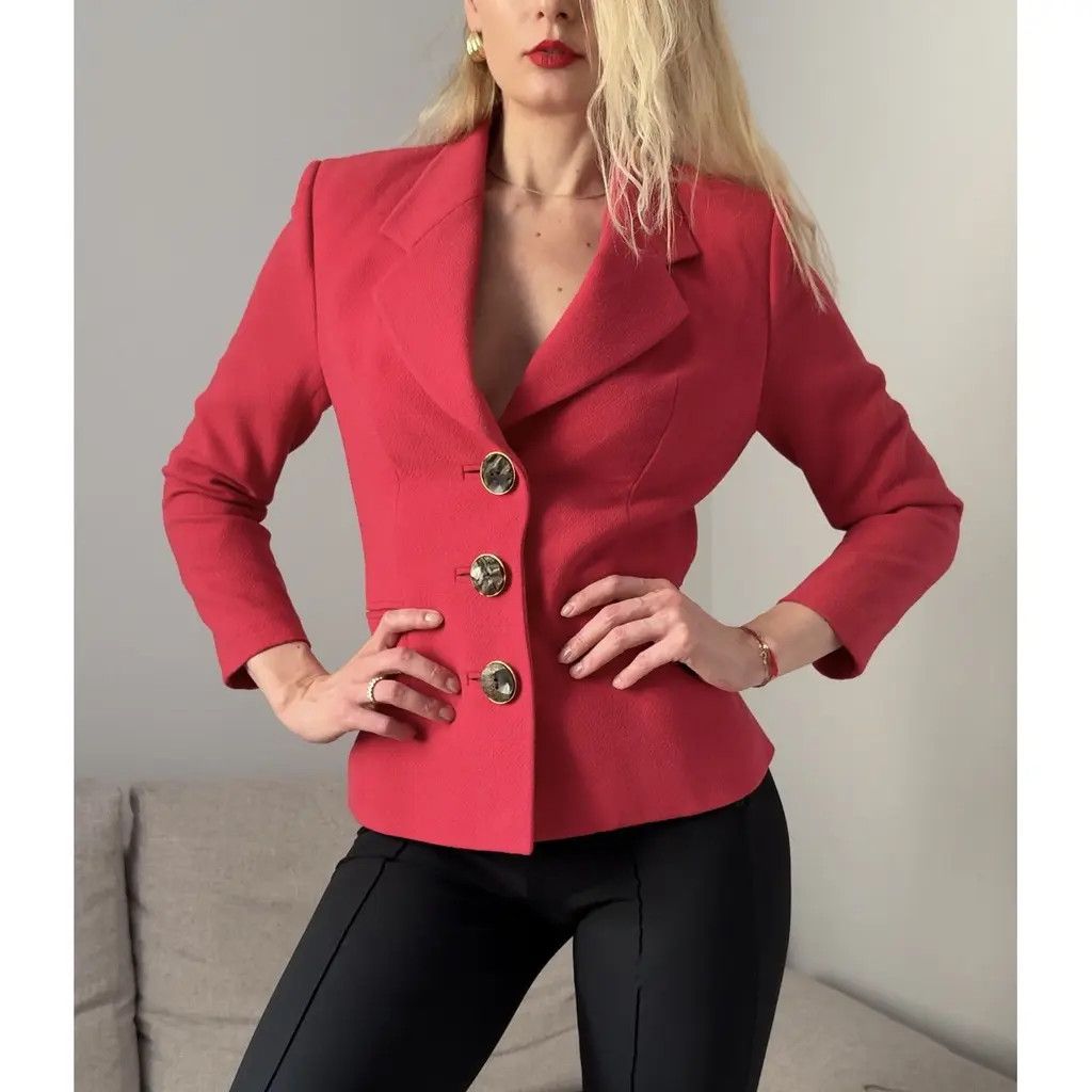Dior Christian Dior Boutique Pink Wool Tailored Blazer Sz FR 36 Size XS / US 0-2 / IT 36-38 - 2 Thumbnail