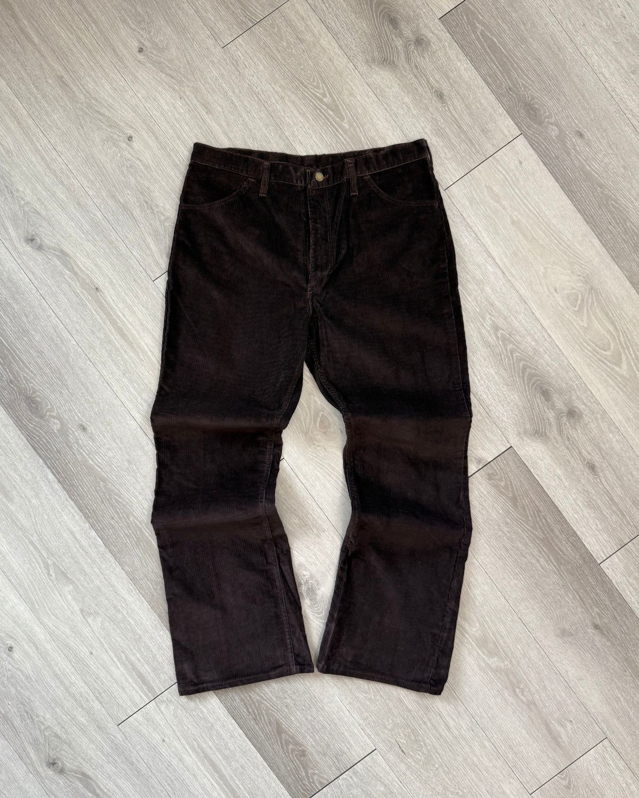 Vintage Vintage 70's Rustler Corduroy Bootcut Brown Pants - 36x32 Size US 36 / EU 52 - 2 Thumbnail