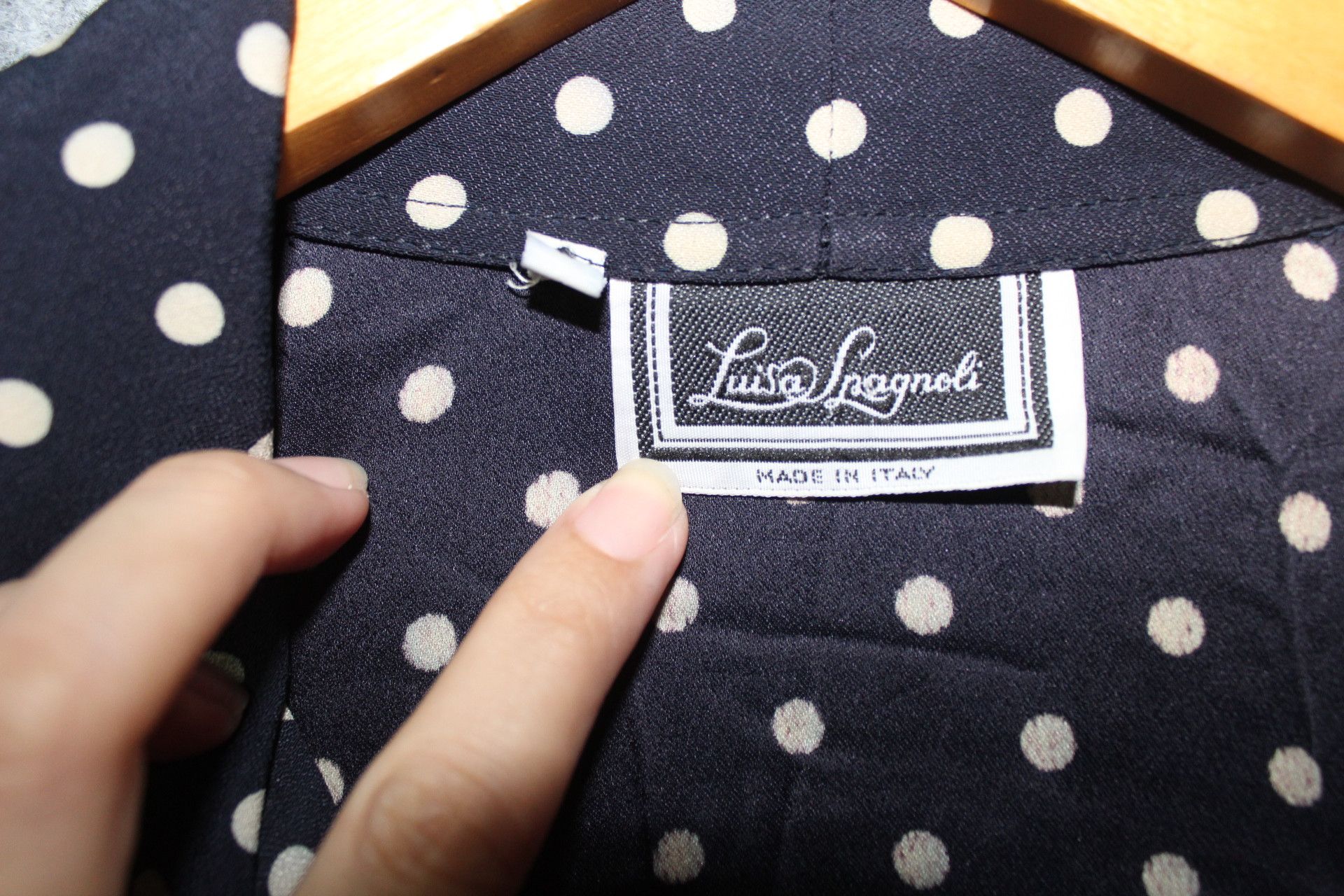 Vintage Luisa Spagnoli Vintage 80s/90s Polka Dot Secretary Dress Size S / US 4 / IT 40 - 3 Thumbnail