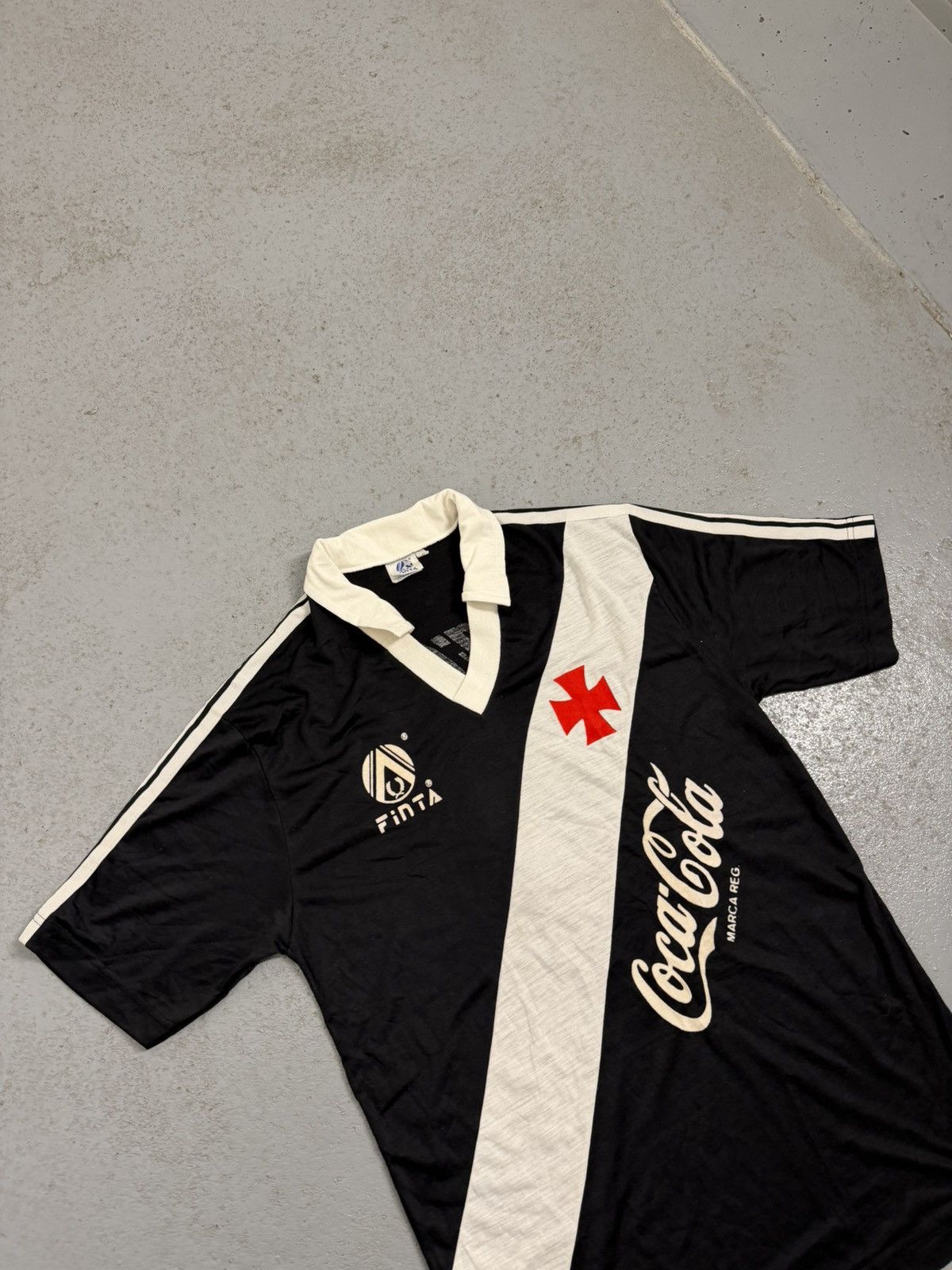 Vintage Vintage 1989 Vasco Da Gama Finta 7 Marca Reg CocaCola Jersey Size US S / EU 44-46 / 1 - 3 Thumbnail