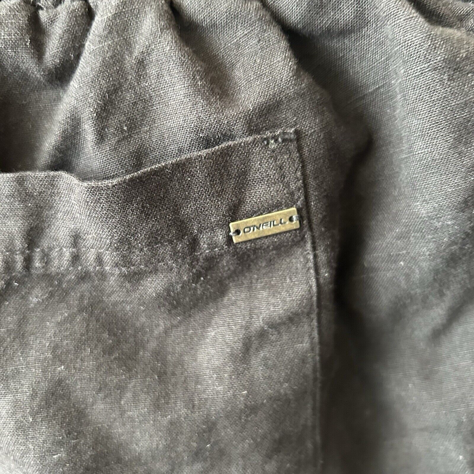 O'Neill O'NEILL Womens Black Solid Shorts Linen Blend Elastic Waist Size 26" / US 2 / IT 38 - 9 Thumbnail