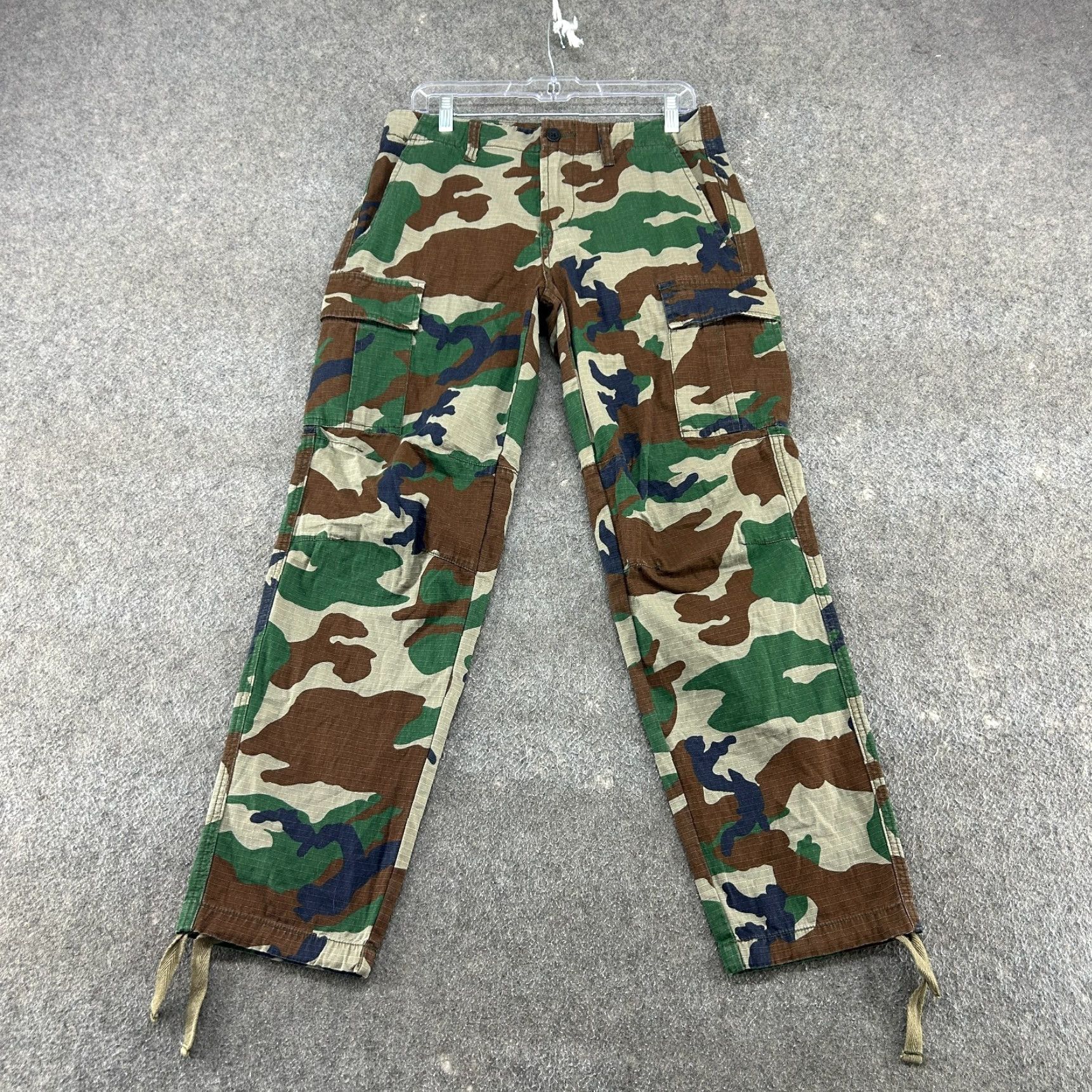 Pacsun VINTAGE PacSun Pants Mens 30x30 Camo Cargo Straight Combat Military Ripstop Woodland Size US 30 / EU 46 - 2 Thumbnail