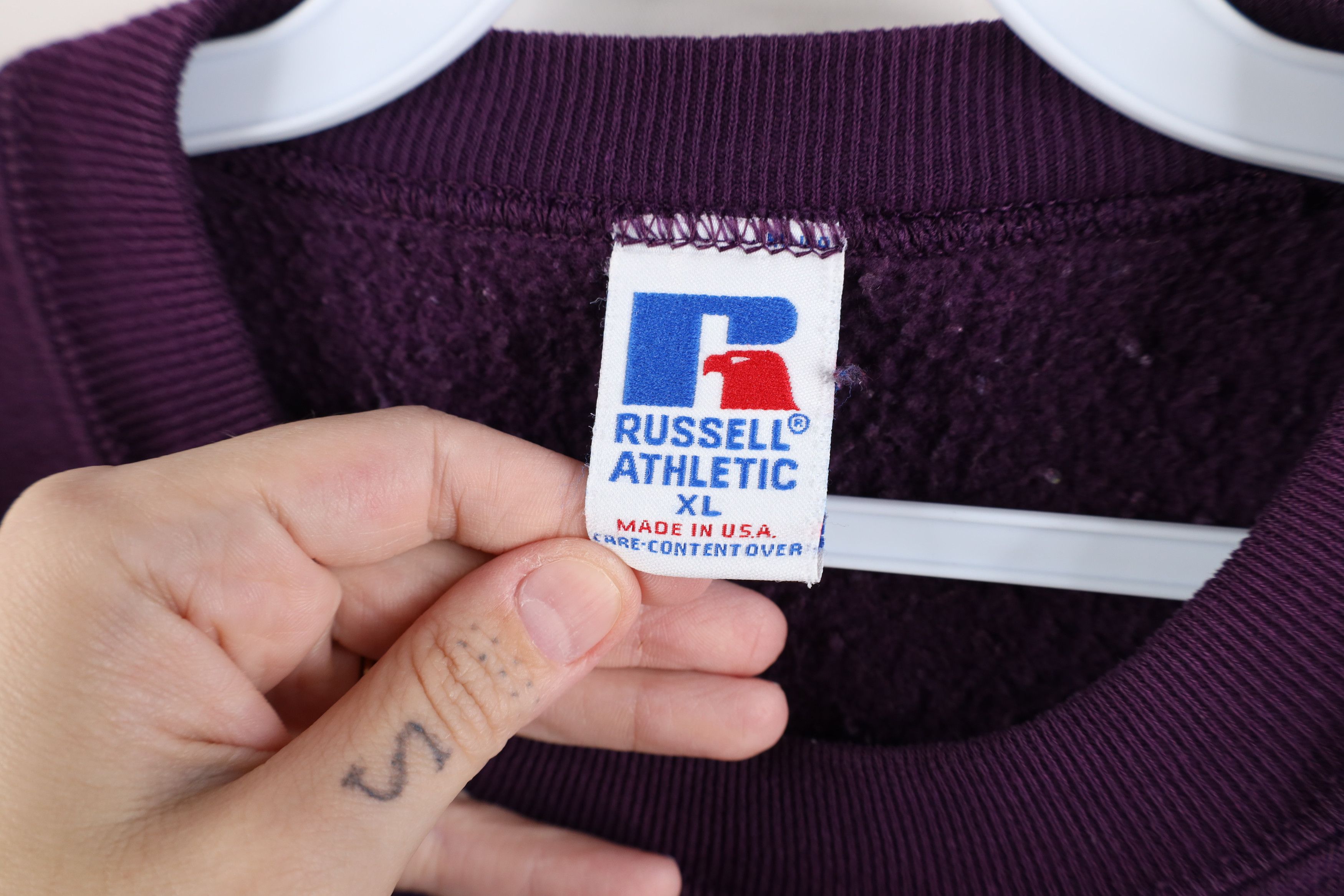 Russell Athletic Vintage 90s Russell Athletic Crewneck Sweatshirt Purple USA Size US XL / EU 56 / 4 - 6 Thumbnail