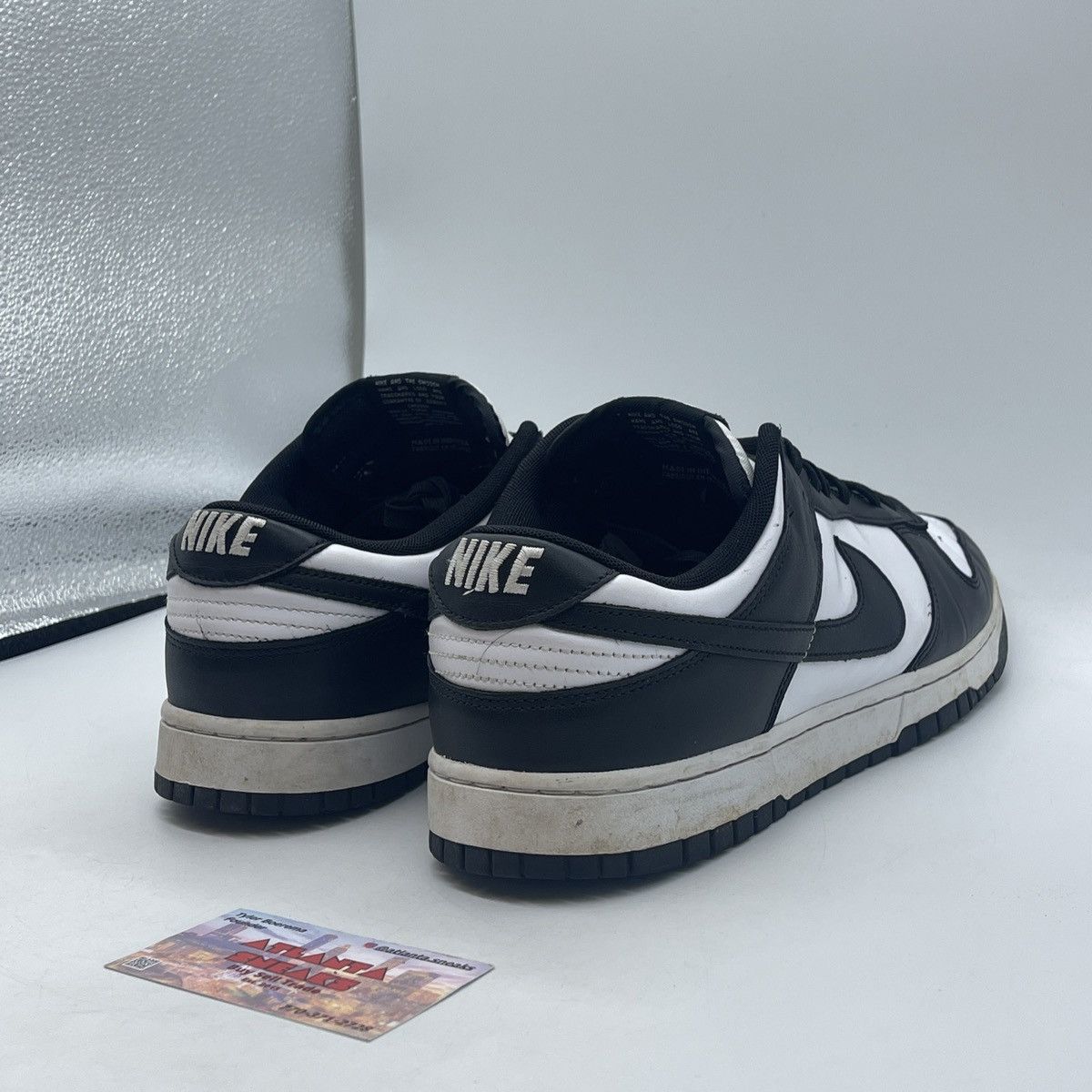 Nike Dunk low black white Size US 13 / EU 46 - 5 Thumbnail