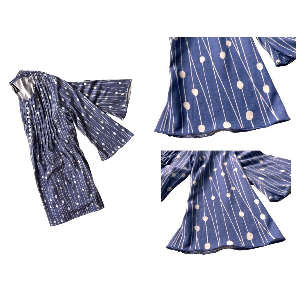 Other NoraCora Tunic Top XL Blue White Polkadot Jersey Fabric Bu Size XL / US 12-14 / IT 48-50 - 7 Thumbnail