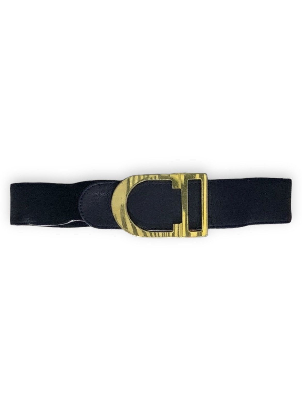 Christian Dior Monsieur × Dior Vtg Christian Dior CD Gold Pleated Interlocking Leather Belt Size ONE SIZE - 3 Thumbnail