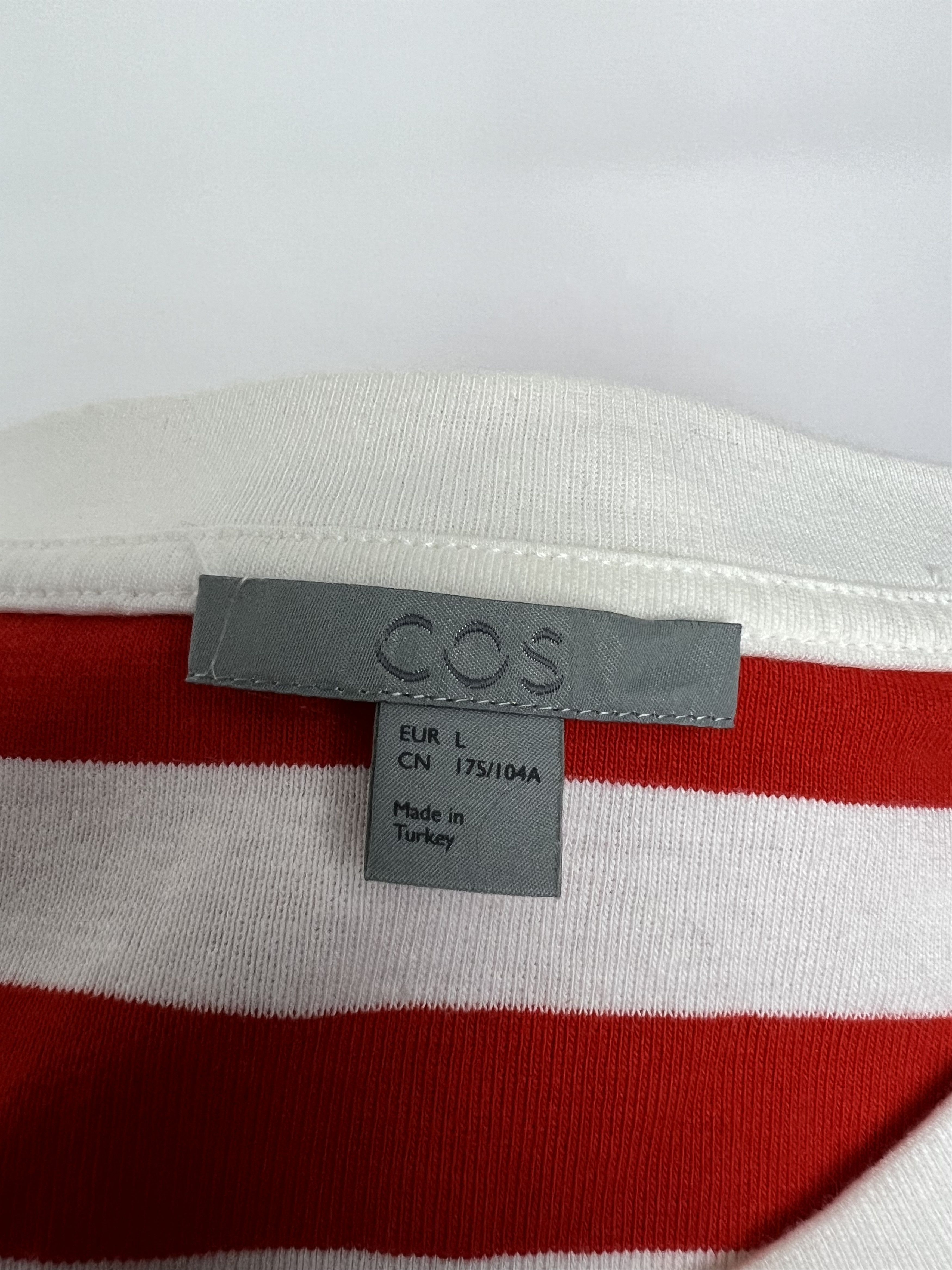 Cos COS Asymmetrical Striped T-Shirt Size L Size L / US 10 / IT 46 - 9 Thumbnail