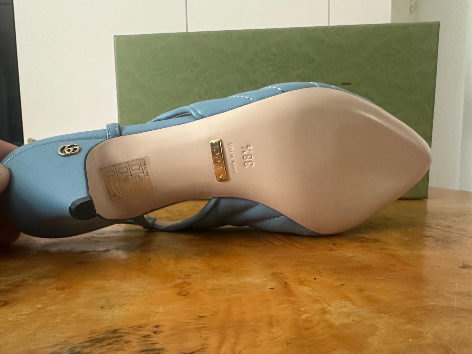 Gucci Gucci matelasse Leather slingback. Full set AW 2022 Size US 7.5 / IT 37.5 - 7 Thumbnail