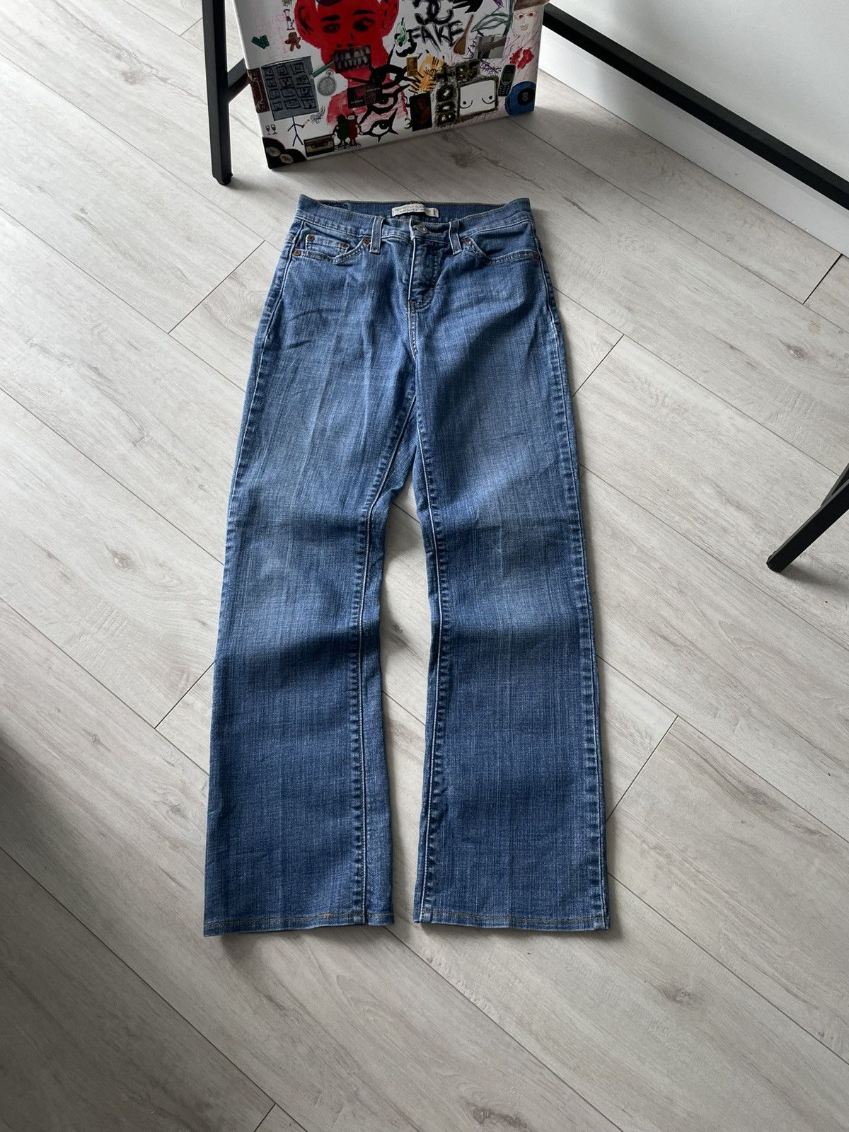 Levi's Vintage Levi's 512 Boot Cut Denim Jeans Y2K Blue Washed Size 25" / US 0 / IT 36 - 2 Thumbnail