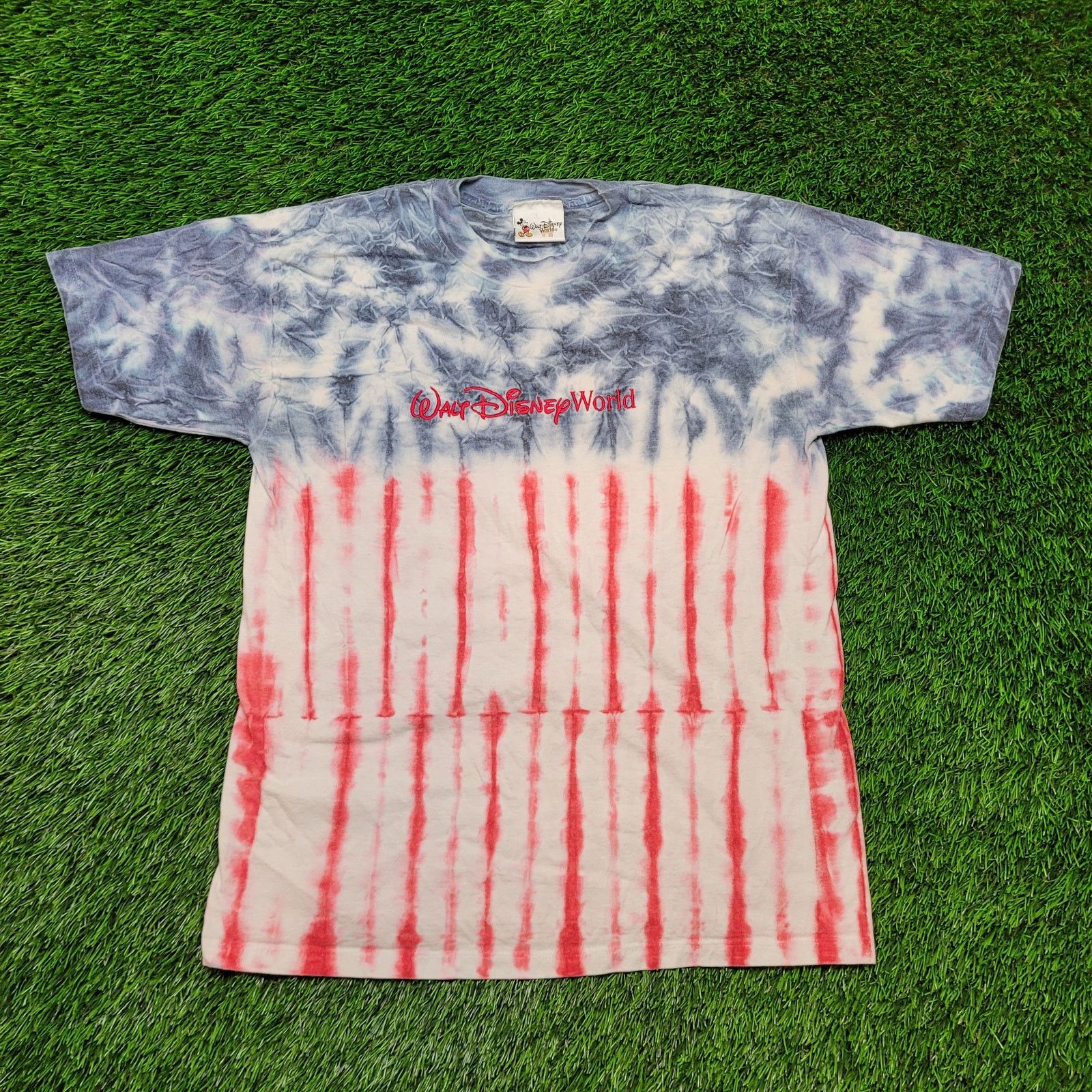 Disney VTG 90s Disney T-Shirt Men S / Women M Tie Dye American Flag Size US S / EU 44-46 / 1 - 1 Thumbnail