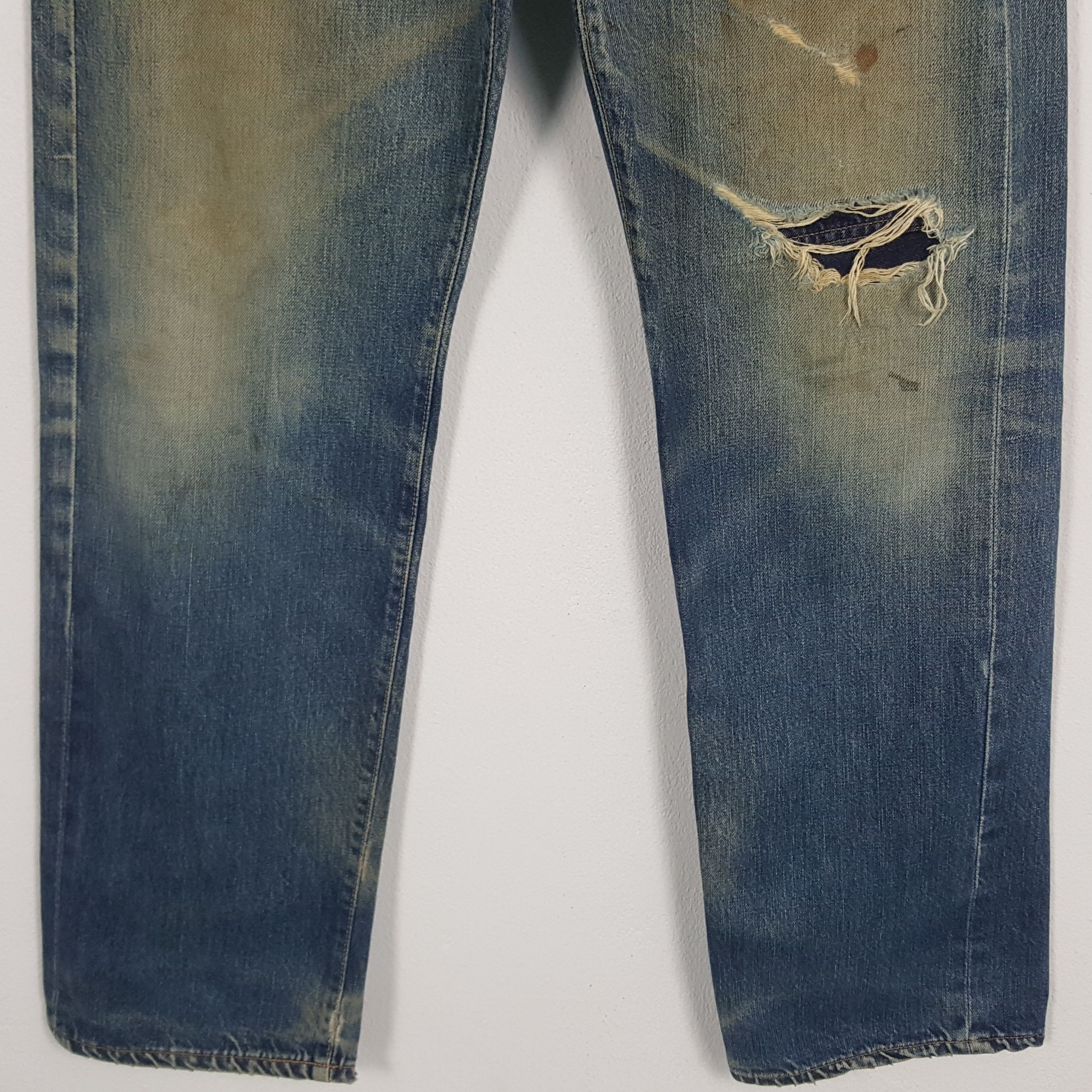 Japanese Brand × Vintage Vintage Evis Japanese Brand Daicocok Custom Art Denim Jeans Size US 31 - 6 Thumbnail