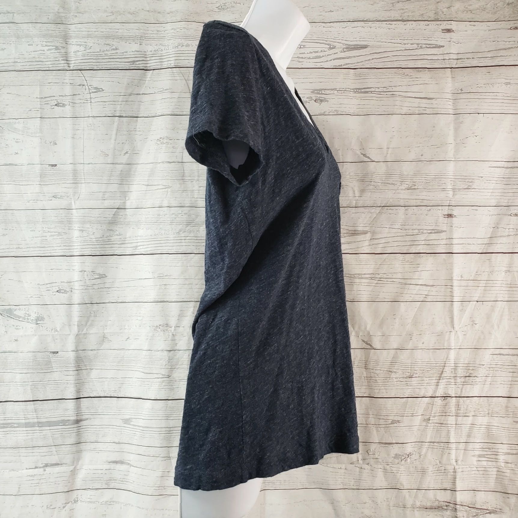 Madewell Madewell Womens Whisper V-Neck Tee XS Blue Short Sleeve Cotton Shirt Womens Size 26" / US 2 / IT 38 - 3 Thumbnail
