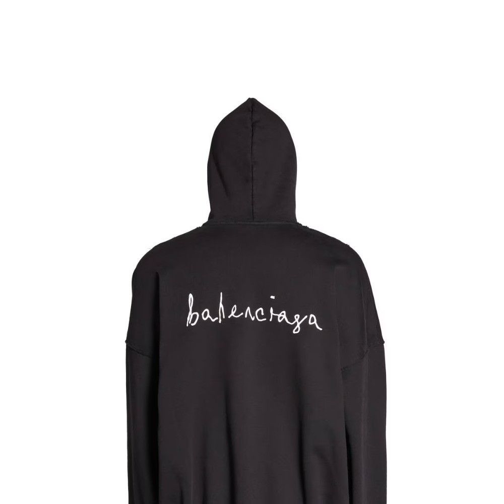 Balenciaga o1tr1nto0725 Lovey Hoodie Oversized in Black Size US M / EU 48-50 / 2 - 6 Thumbnail